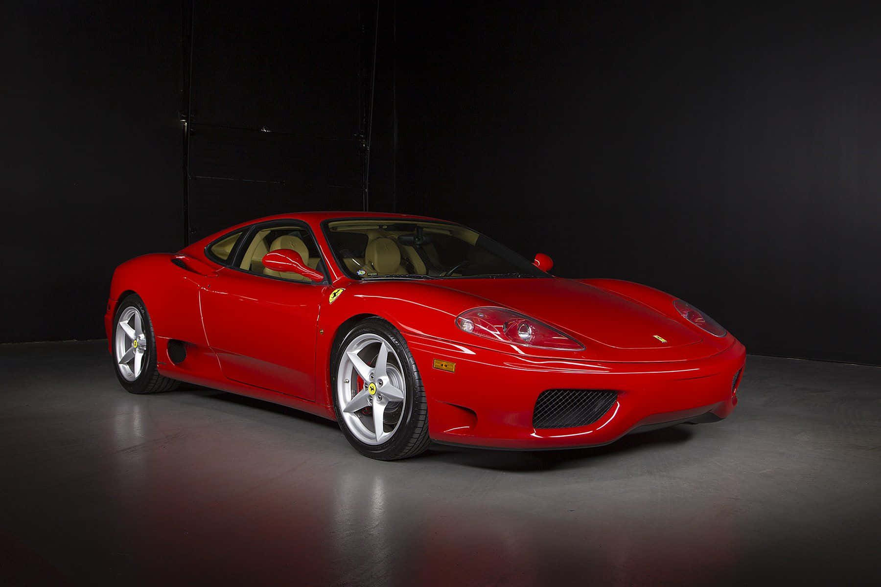 Ferrari 360 Modena, glossy red, studio lights, HD Desktop Wallpaper