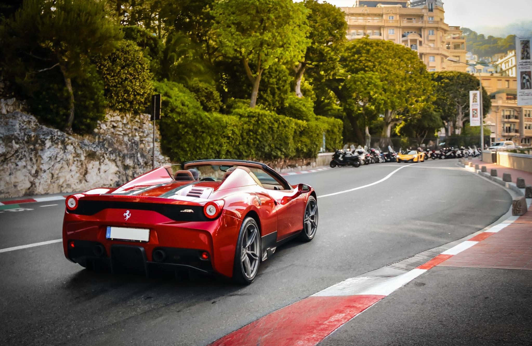 Ferrari 458 Speciale, red, coastal road, Full HD Desktop Wallpaper