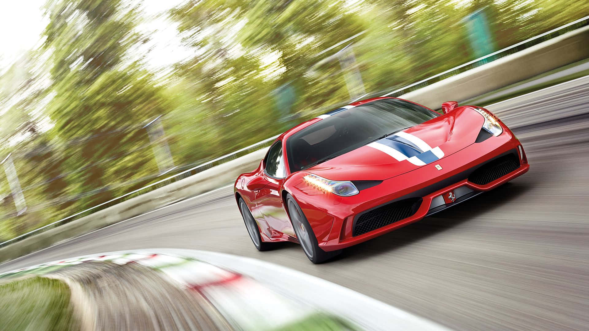 Ferrari 458 Speciale, red, racetrack, Full HD Desktop Wallpaper