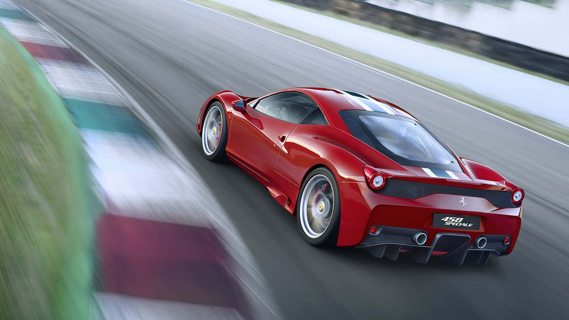 Ferrari 458 Speciale, vibrant red, track, Full HD Desktop Wallpaper
