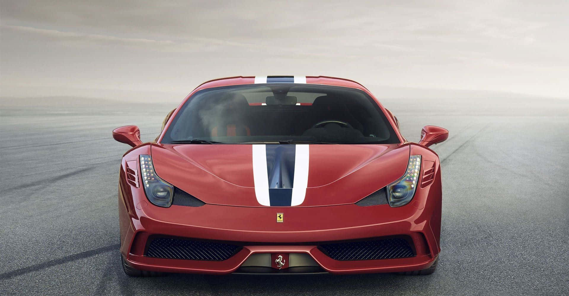 Ferrari 458 Speciale, red, white and blue racing stripes, Full HD Desktop Wallpaper