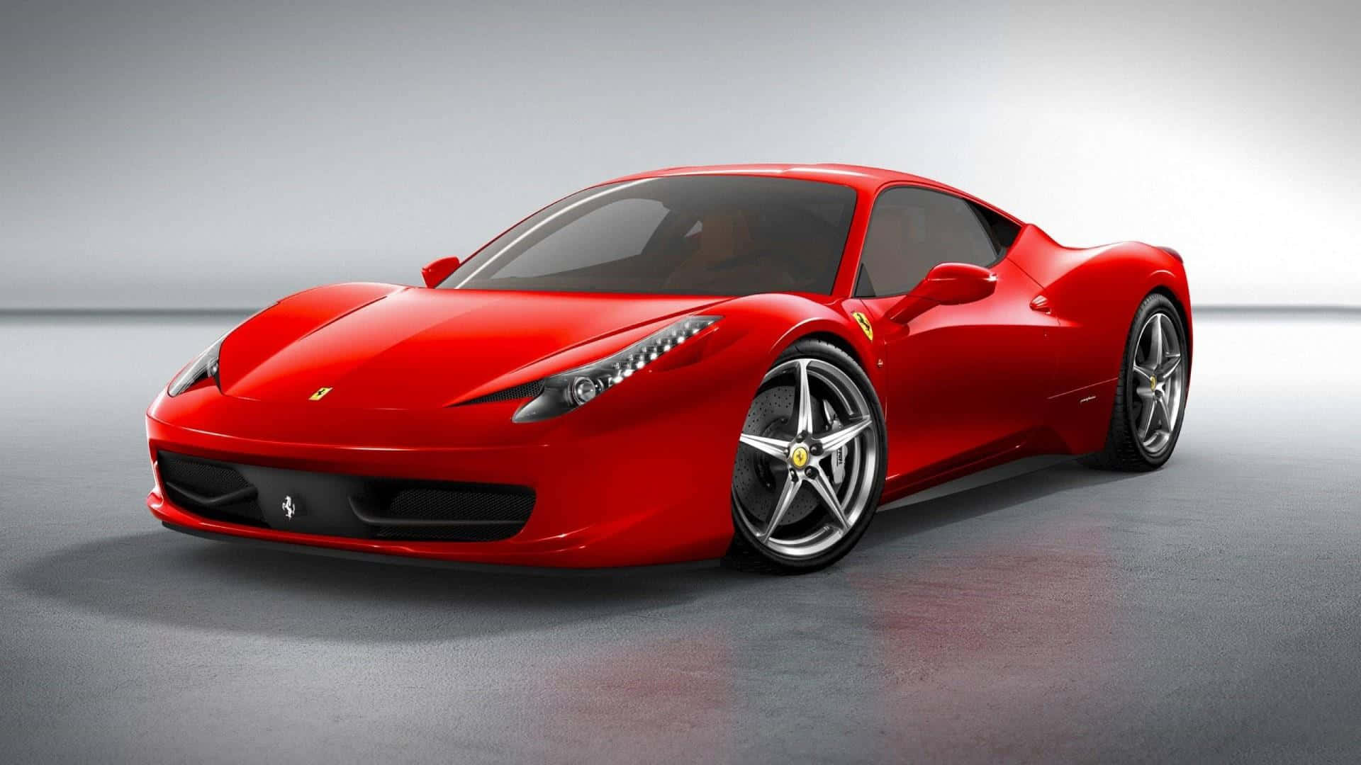 Ferrari 458 Spider, glossy red, silver rims, Full HD Desktop Wallpaper