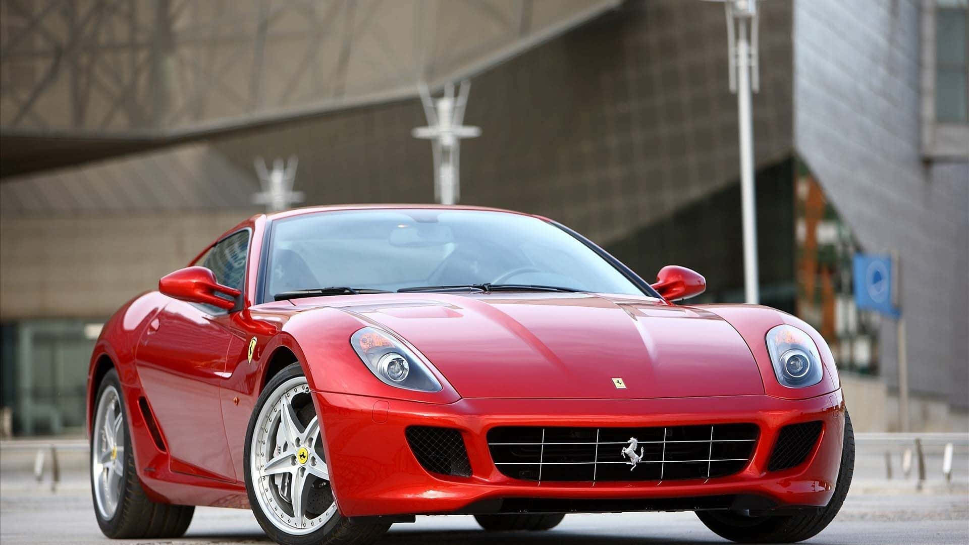 Ferrari 599 GTB Fiorano, red, glossy, Full HD Desktop Wallpaper