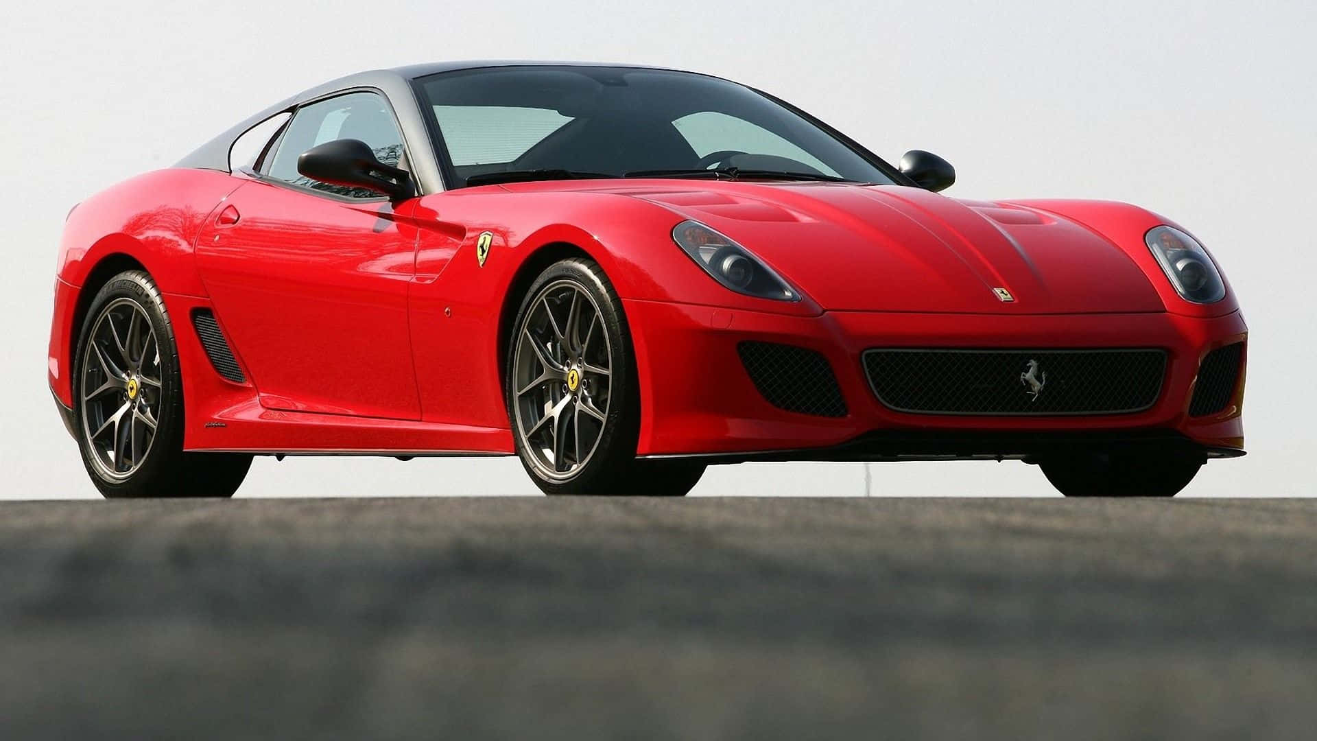 Ferrari 599 GTB Fiorano, red, black accents, Full HD Desktop Wallpaper