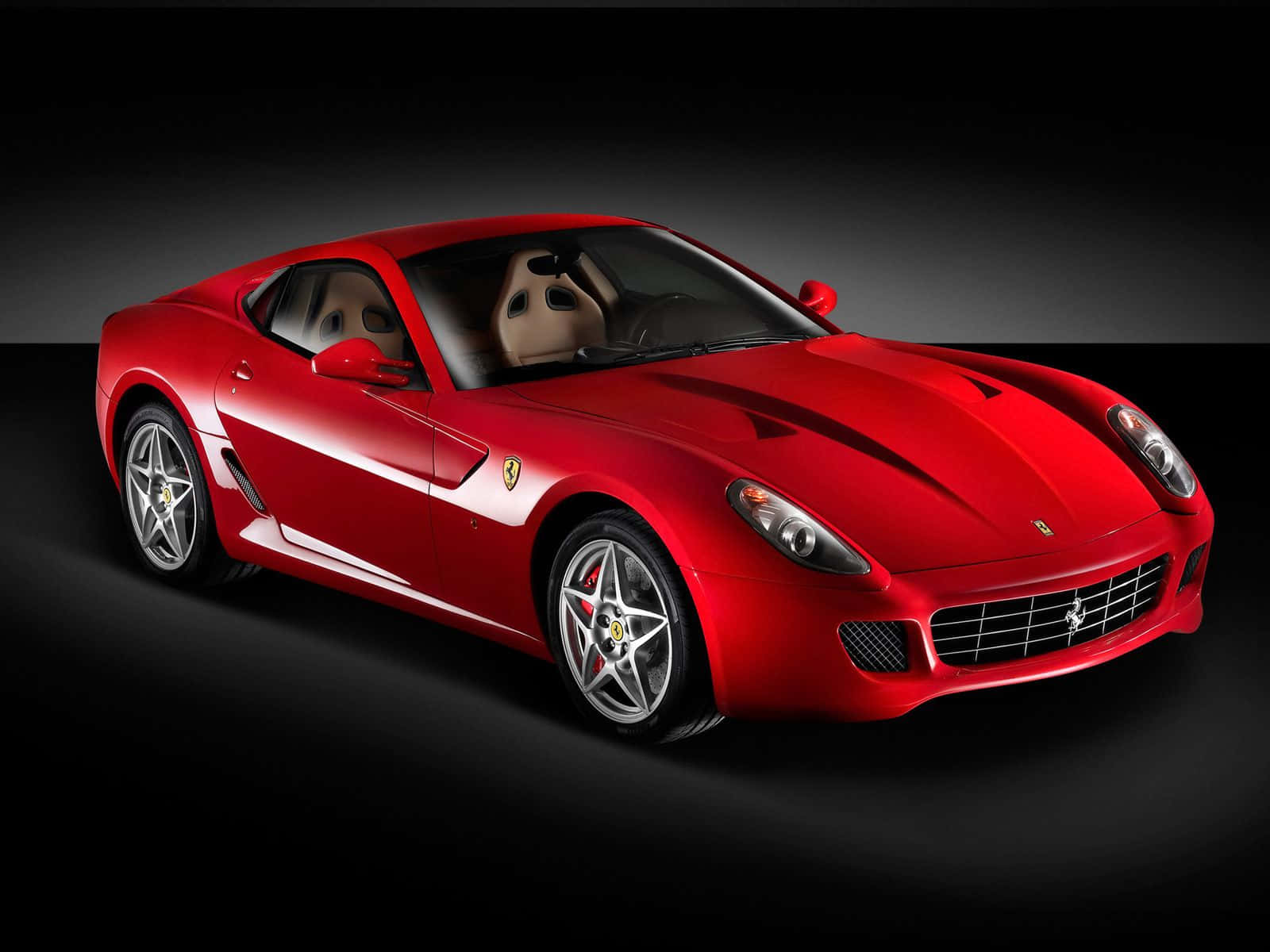 Ferrari 599 GTB Fiorano, glossy red, silver rims, HD Desktop Wallpaper