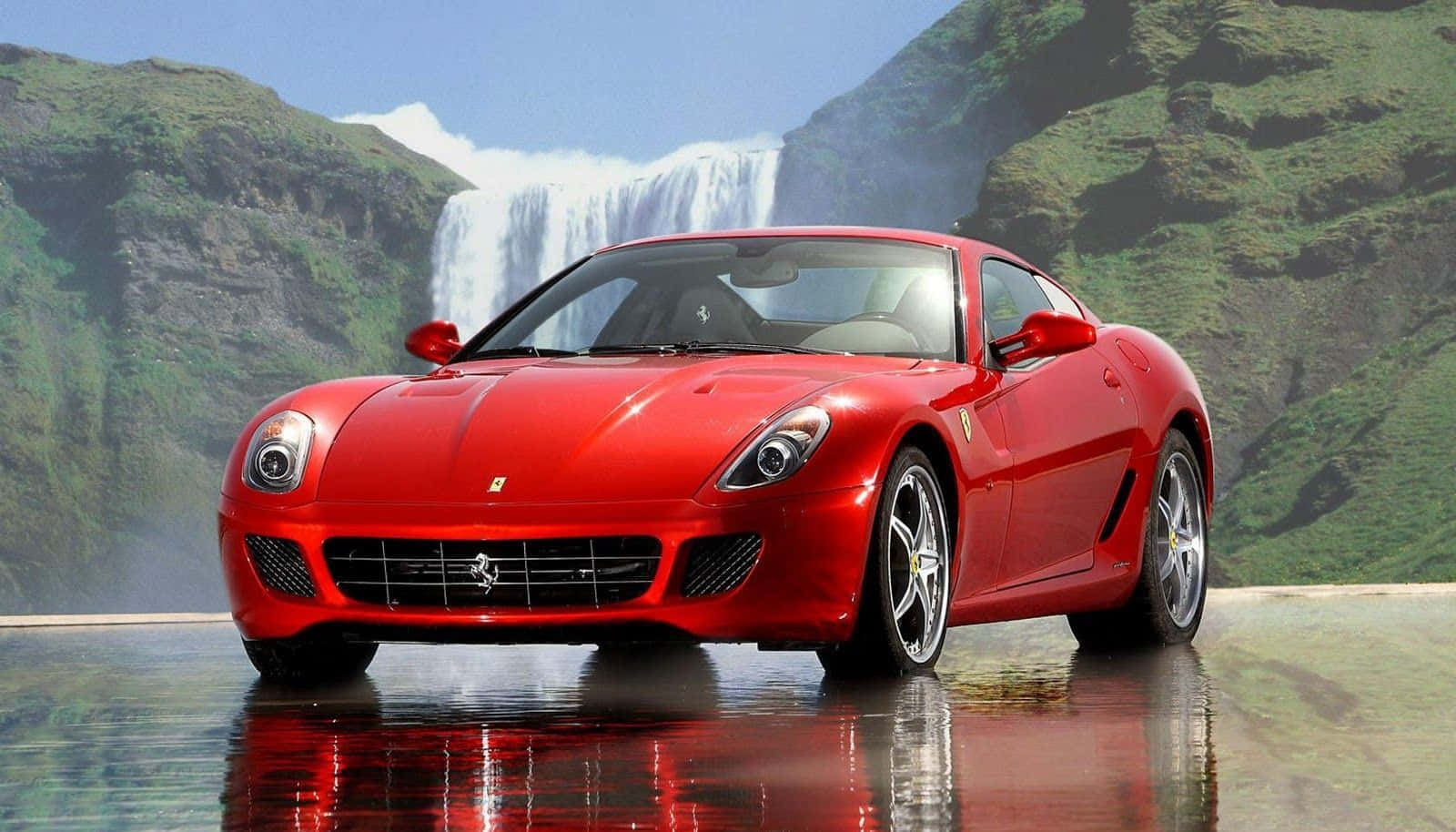 Ferrari 599 GTB Fiorano, red, glossy, HD Desktop Wallpaper