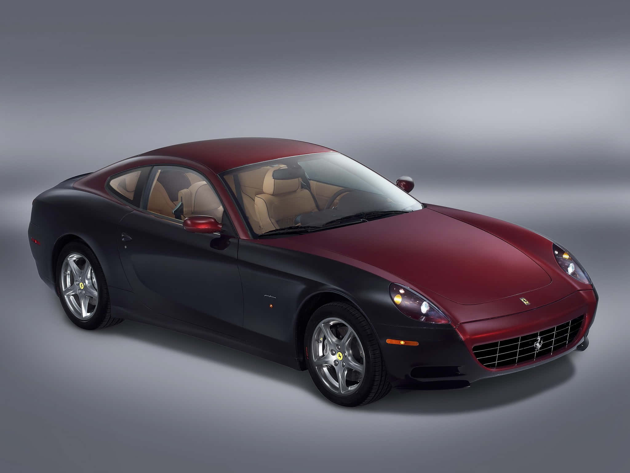Ferrari 612 Scaglietti, red, black, Full HD Desktop Wallpaper