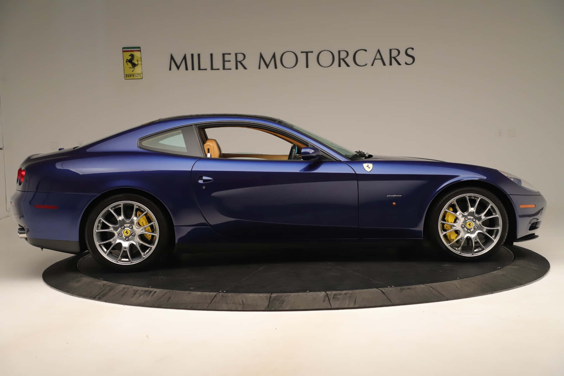Ferrari 612 Scaglietti, blue, yellow brake calipers, Full HD Desktop Wallpaper