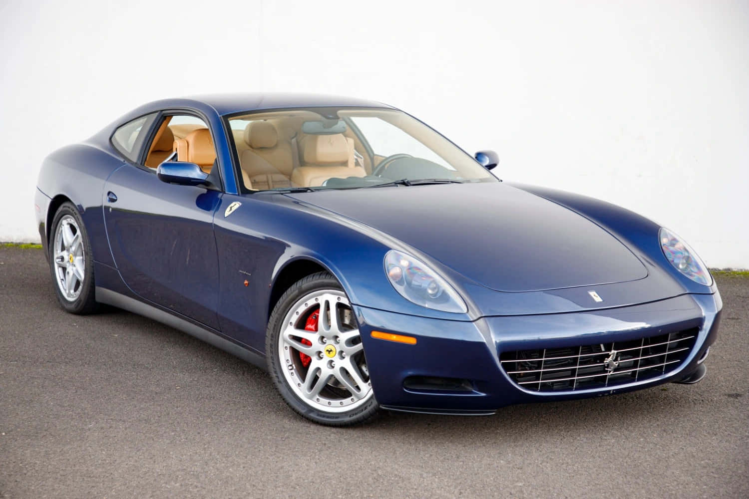 Ferrari 612 Scaglietti, blue, tan leather interior, HD Desktop Wallpaper