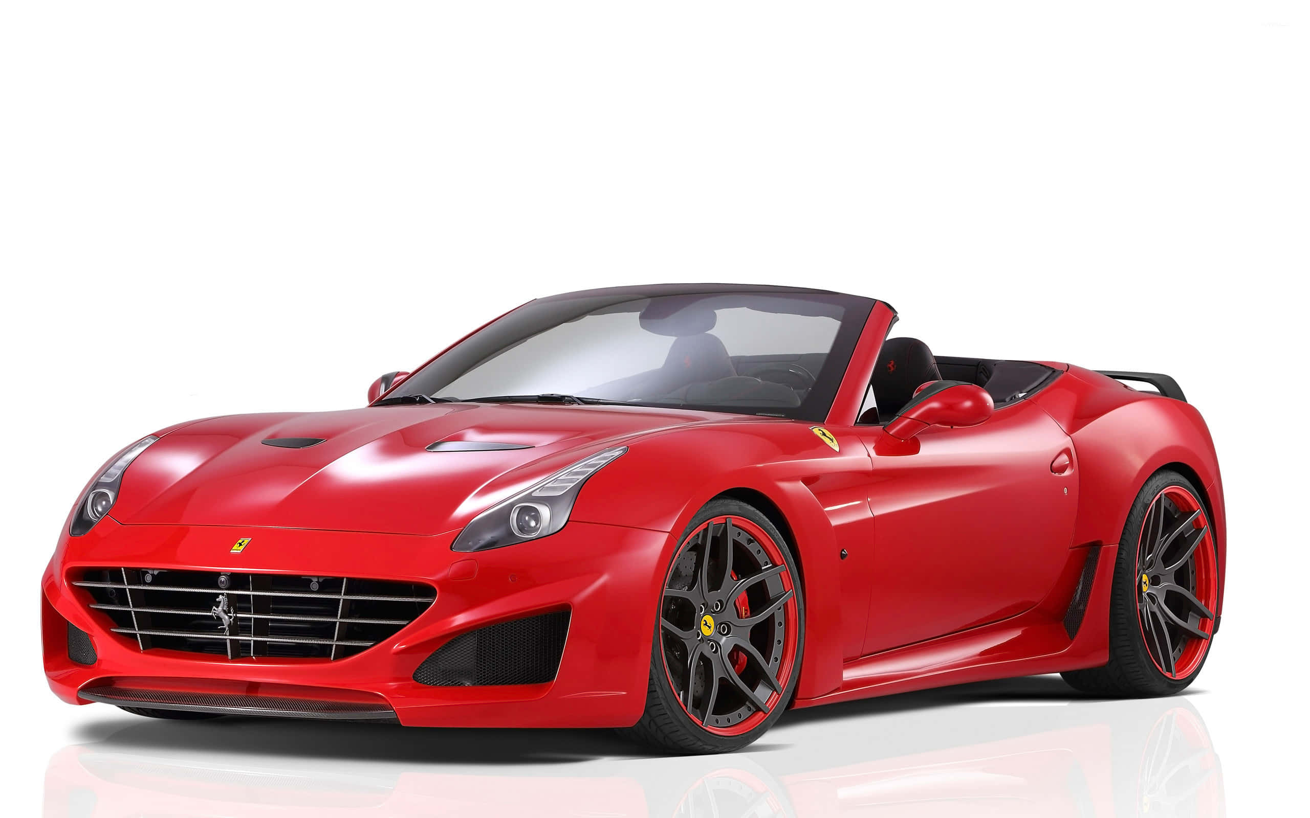 Ferrari California T, glossy red, black accents, 2K Desktop Wallpaper