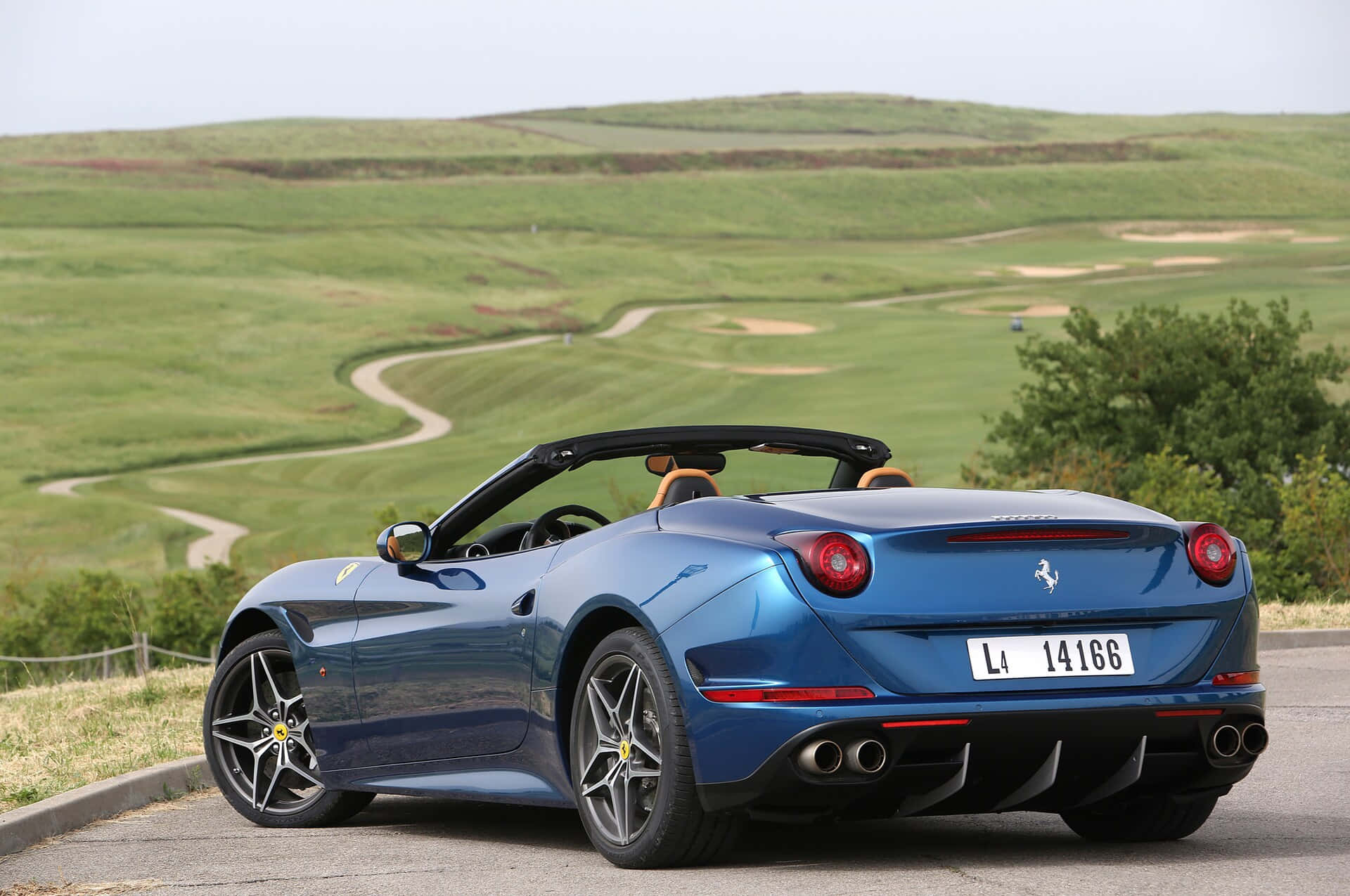 Ferrari California T, blue, convertible, Full HD Desktop Wallpaper