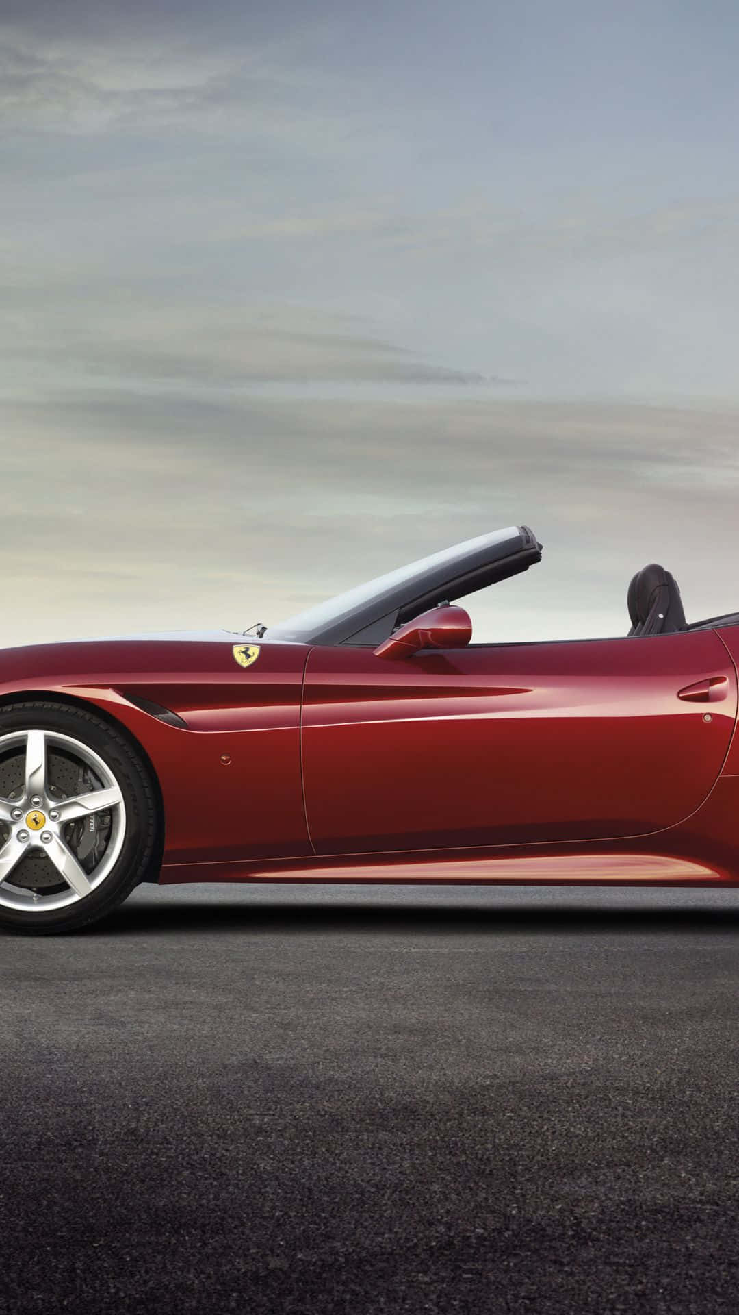 Ferrari California T, red, convertible, Full HD Phone Wallpaper