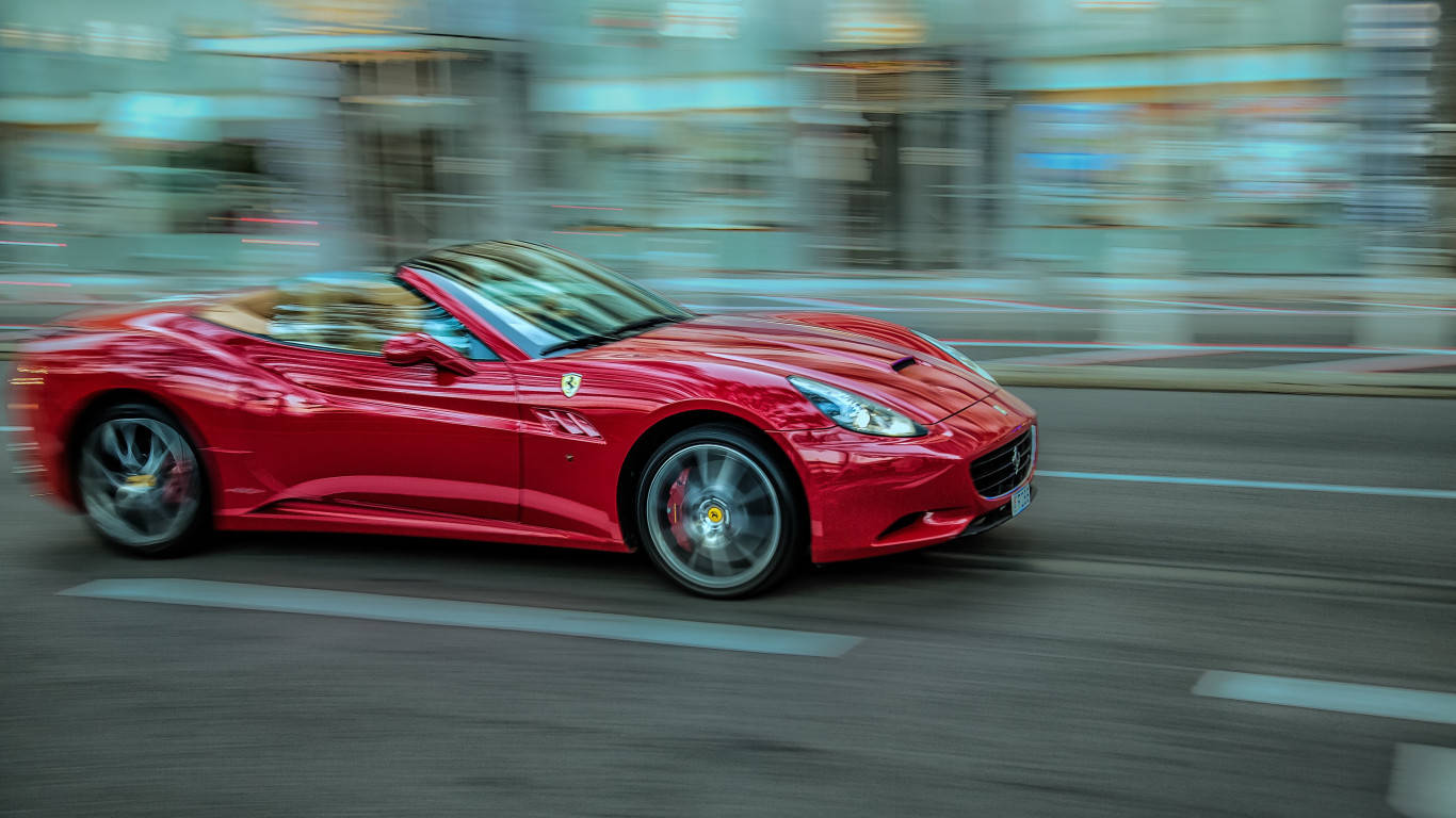 Ferrari California, red, convertible, HD Desktop Wallpaper