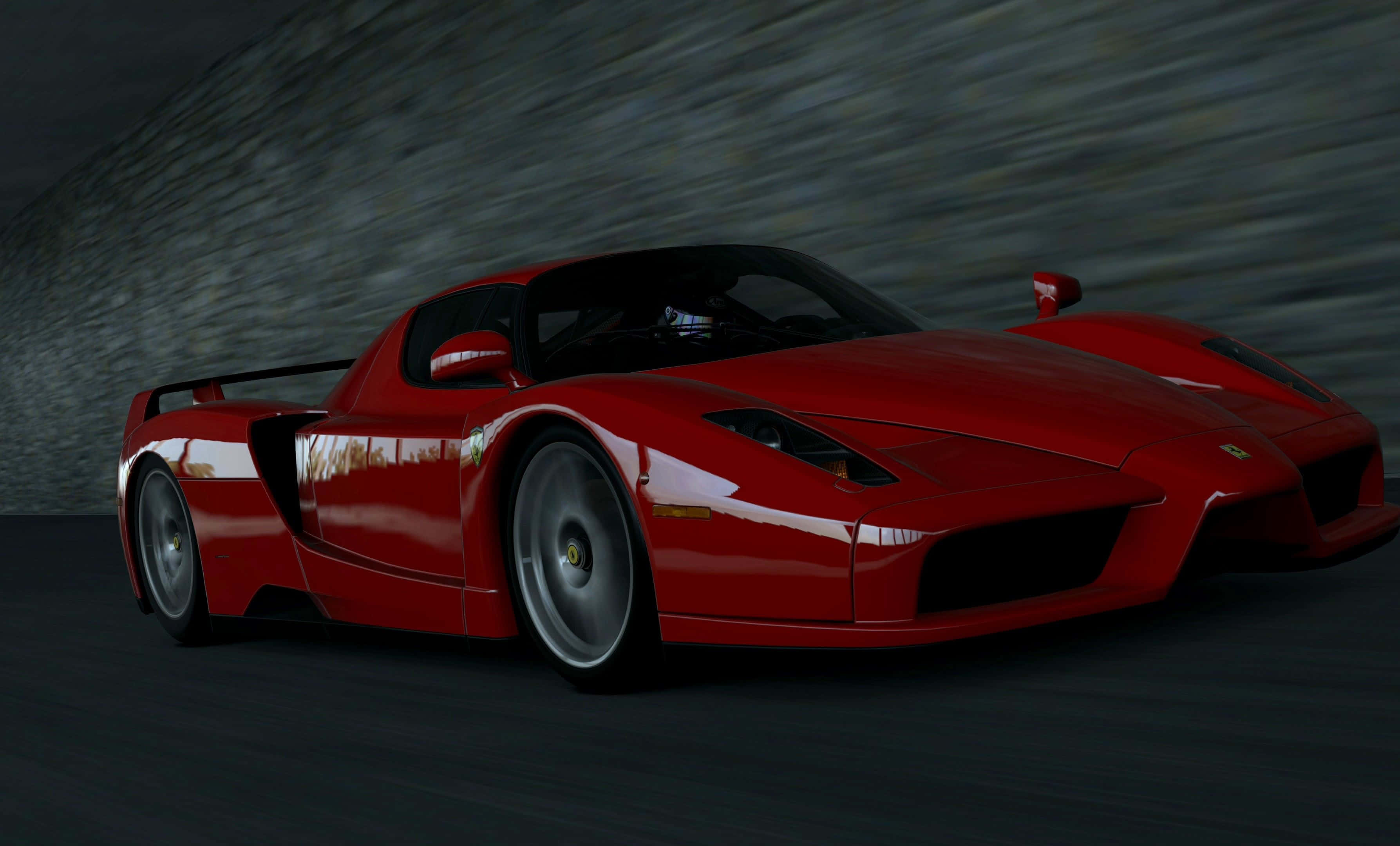 Ferrari Enzo, red, tunnel, 2K Desktop Wallpaper