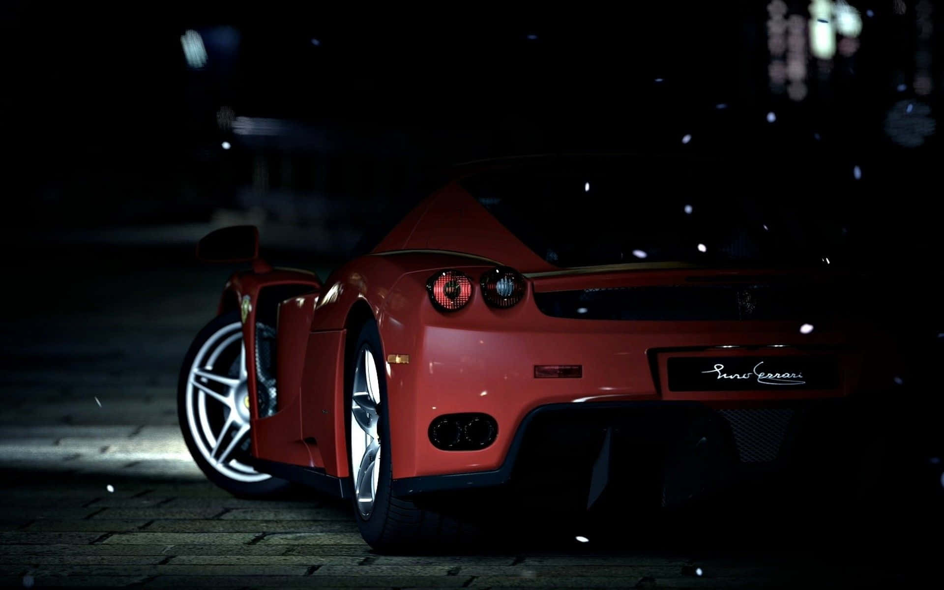 Ferrari Enzo, red, spotlight, Full HD Desktop Wallpaper