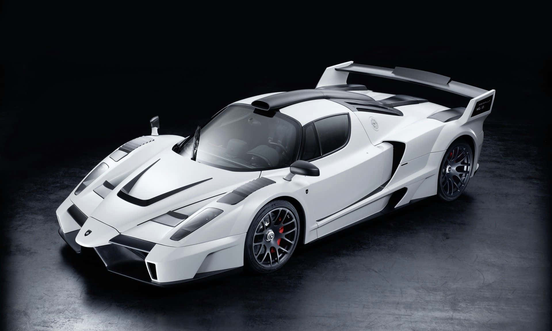 Ferrari Enzo, white, black accents, HD Desktop Wallpaper