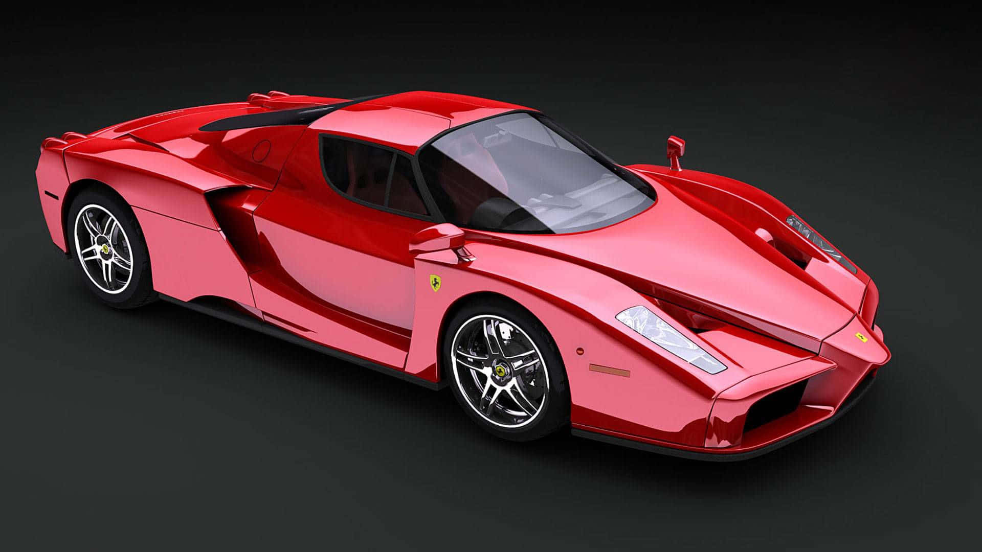 Ferrari Enzo, glossy red, black accents, Full HD Desktop Wallpaper