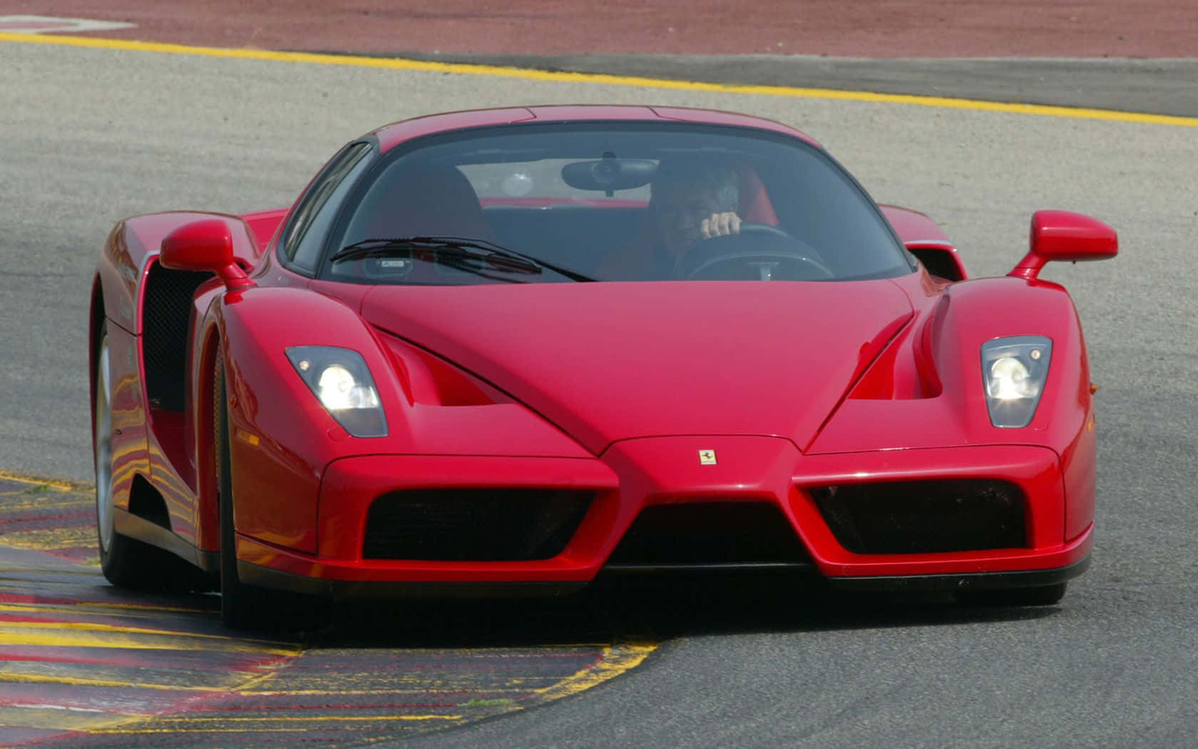 Ferrari Enzo, red, racetrack, HD Desktop Wallpaper