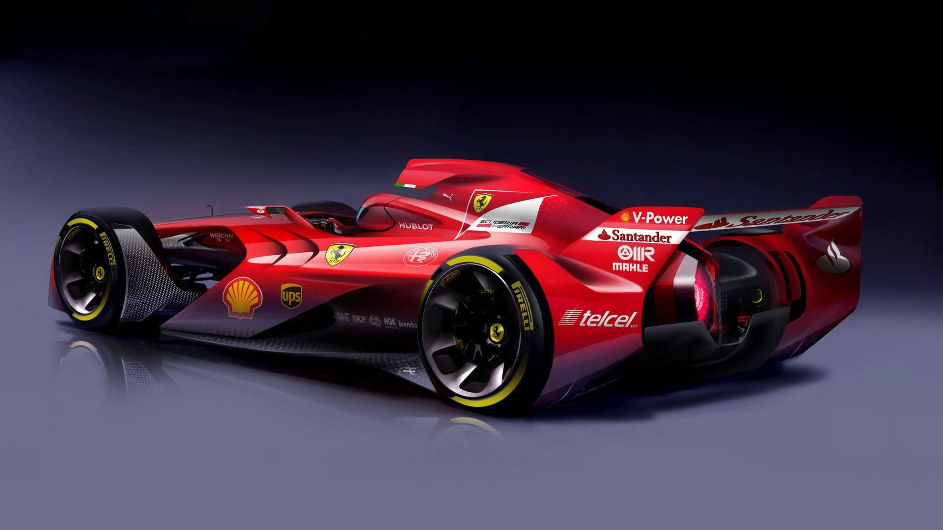 Ferrari F1 2018, red, sponsor logos, Full HD Desktop Wallpaper