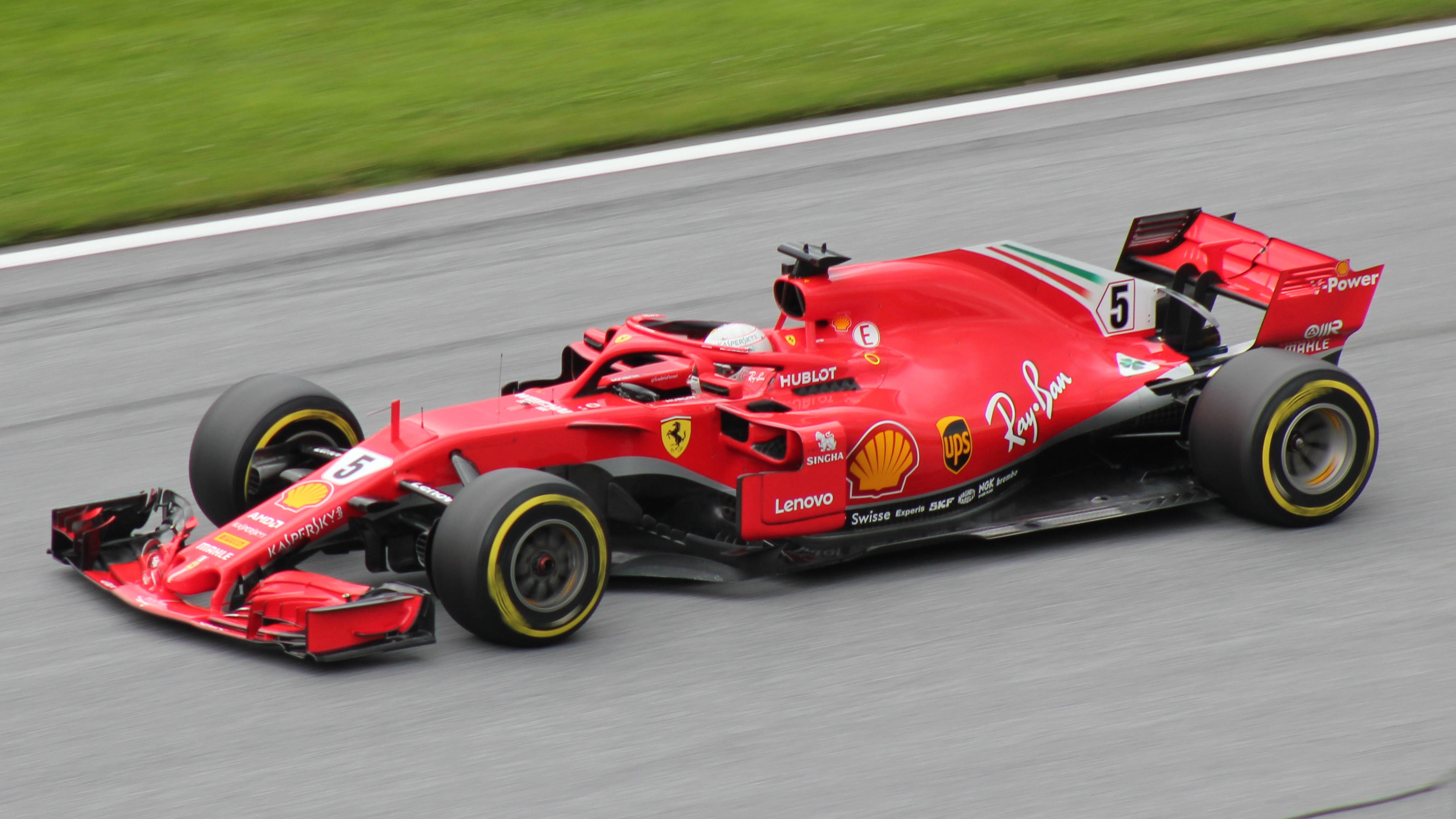 Ferrari F1 2018, red, racetrack, 2K Desktop Wallpaper
