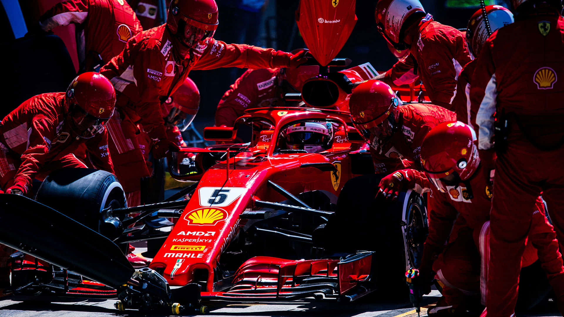 Ferrari F1, Ferrari F1 team, pit crew, Full HD Desktop Wallpaper