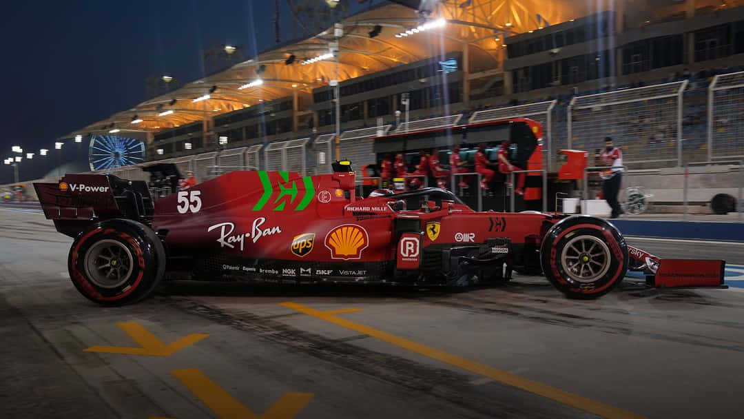 Ferrari F1, red, number 55, SD Desktop Wallpaper