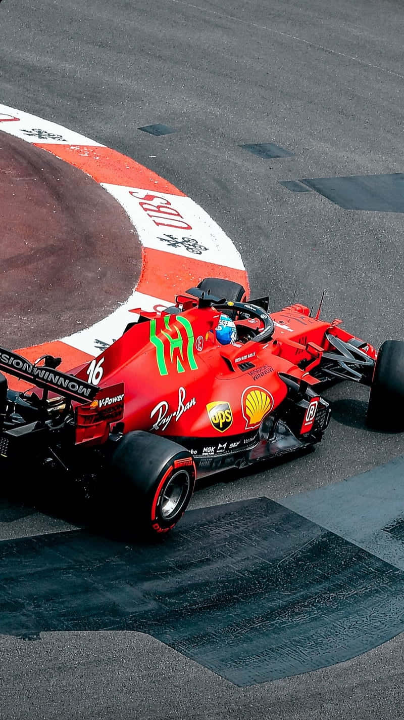 Ferrari F1, red Formula 1 car, number 16, HD Phone Wallpaper
