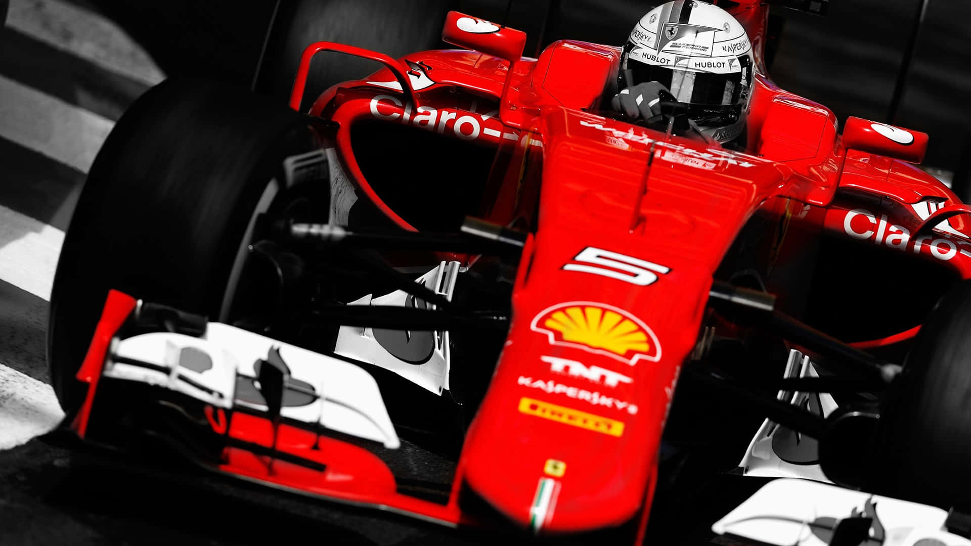 Ferrari F1, Formula 1 race car, vibrant red, Full HD Desktop Wallpaper