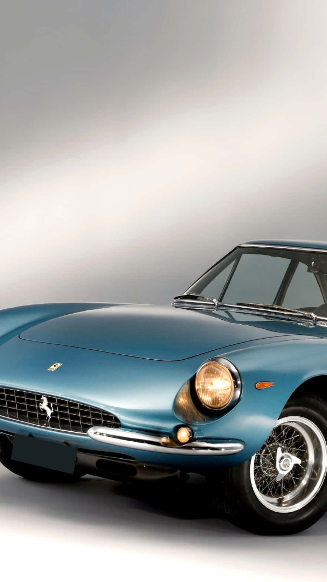 Ferrari F12 Berlinetta, vintage blue, chrome accents, Full HD Phone Wallpaper