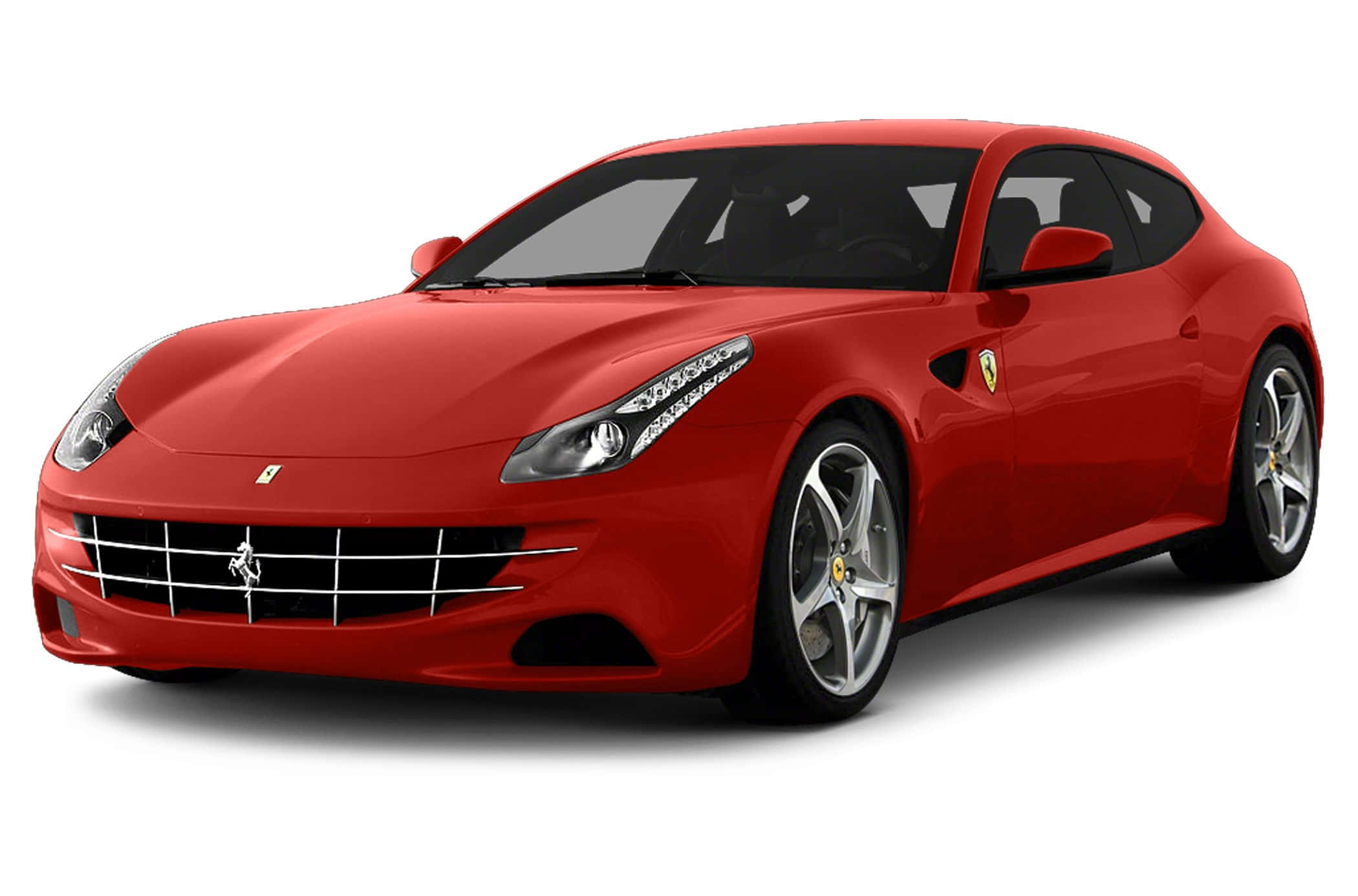 Ferrari FF, glossy red, silver rims, Full HD Desktop Wallpaper