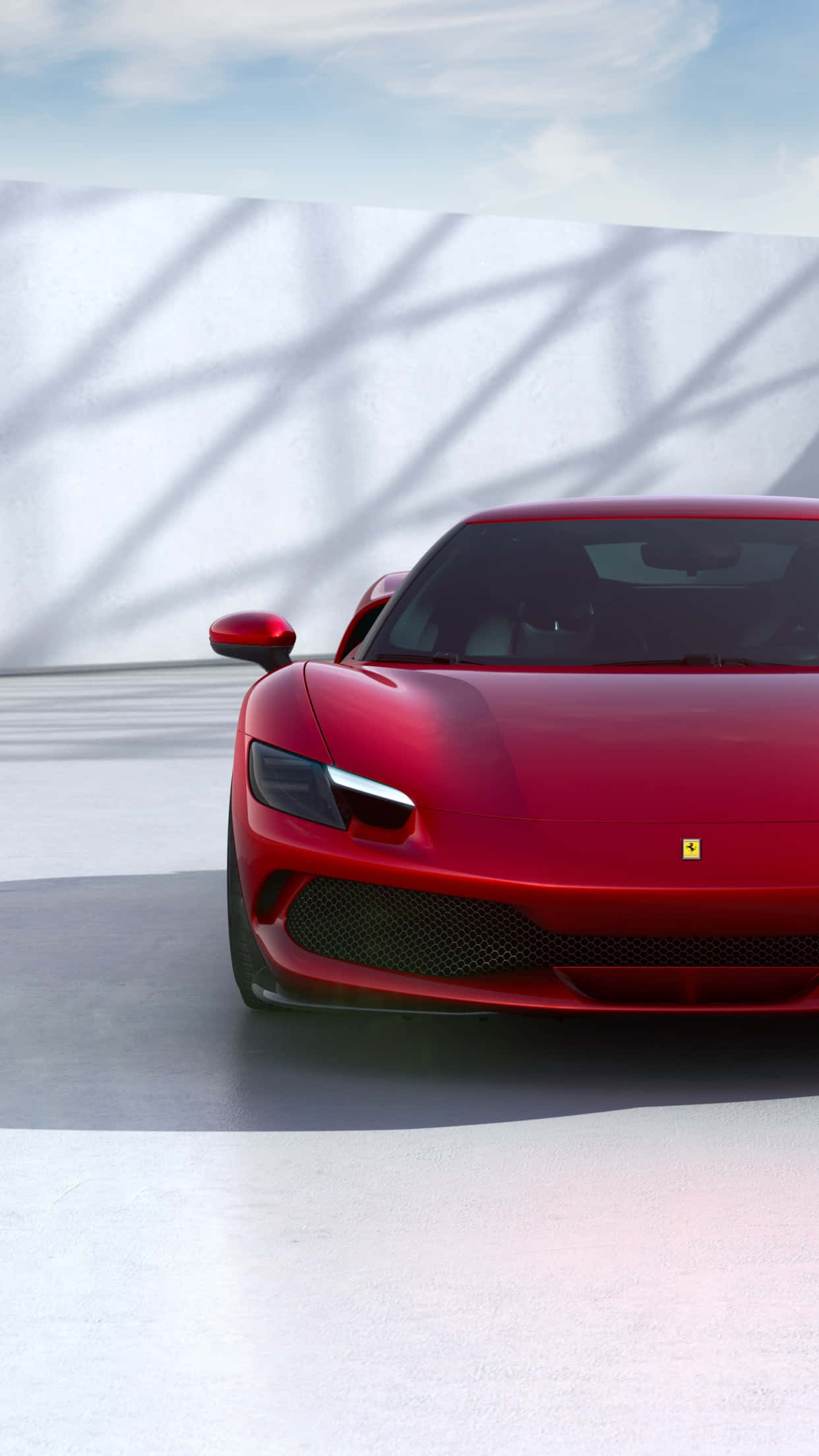 Ferrari, iPhone X, glossy red, Full HD Phone Wallpaper