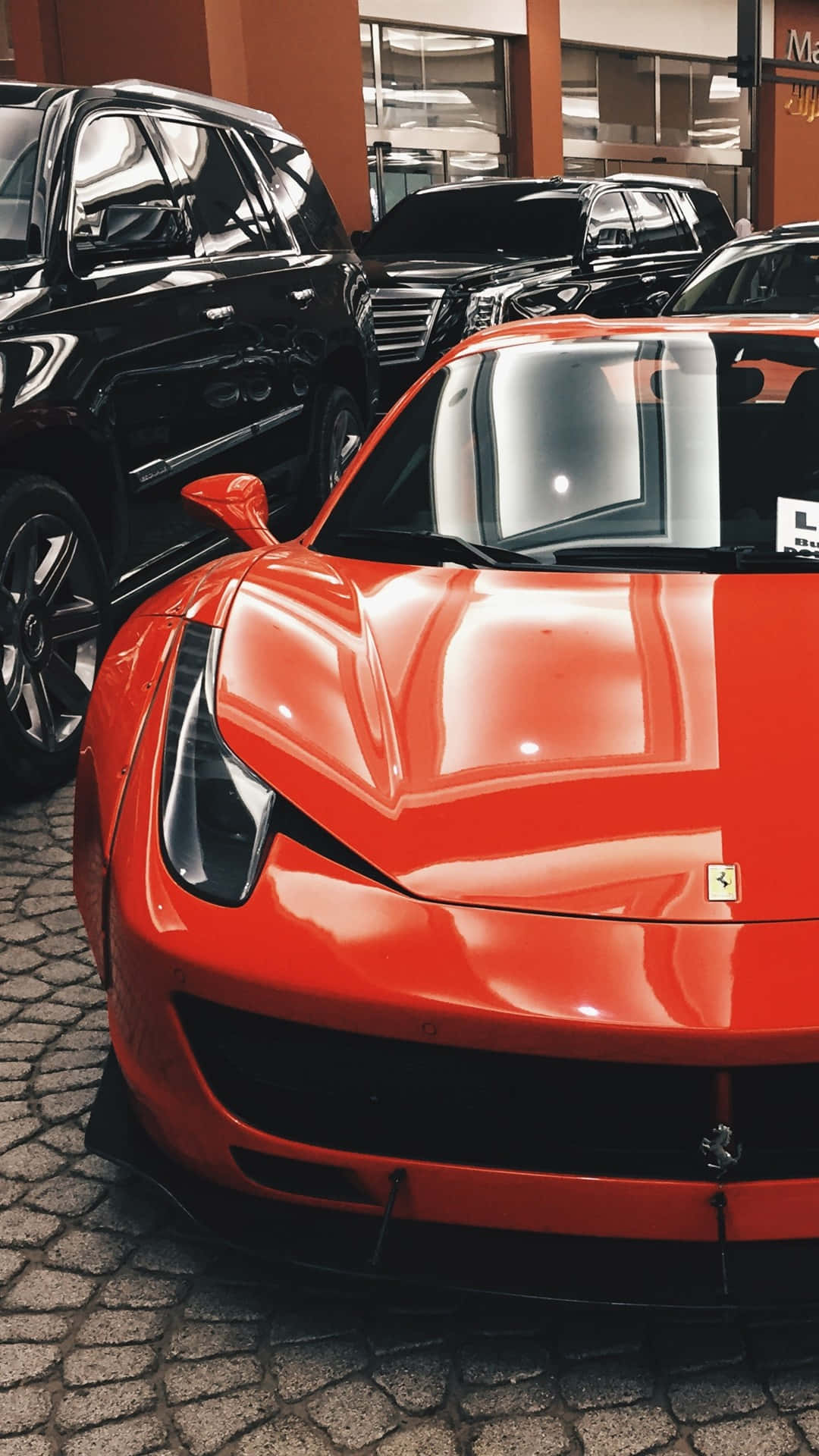 Ferrari, iPhone X, glossy red, Full HD Phone Wallpaper