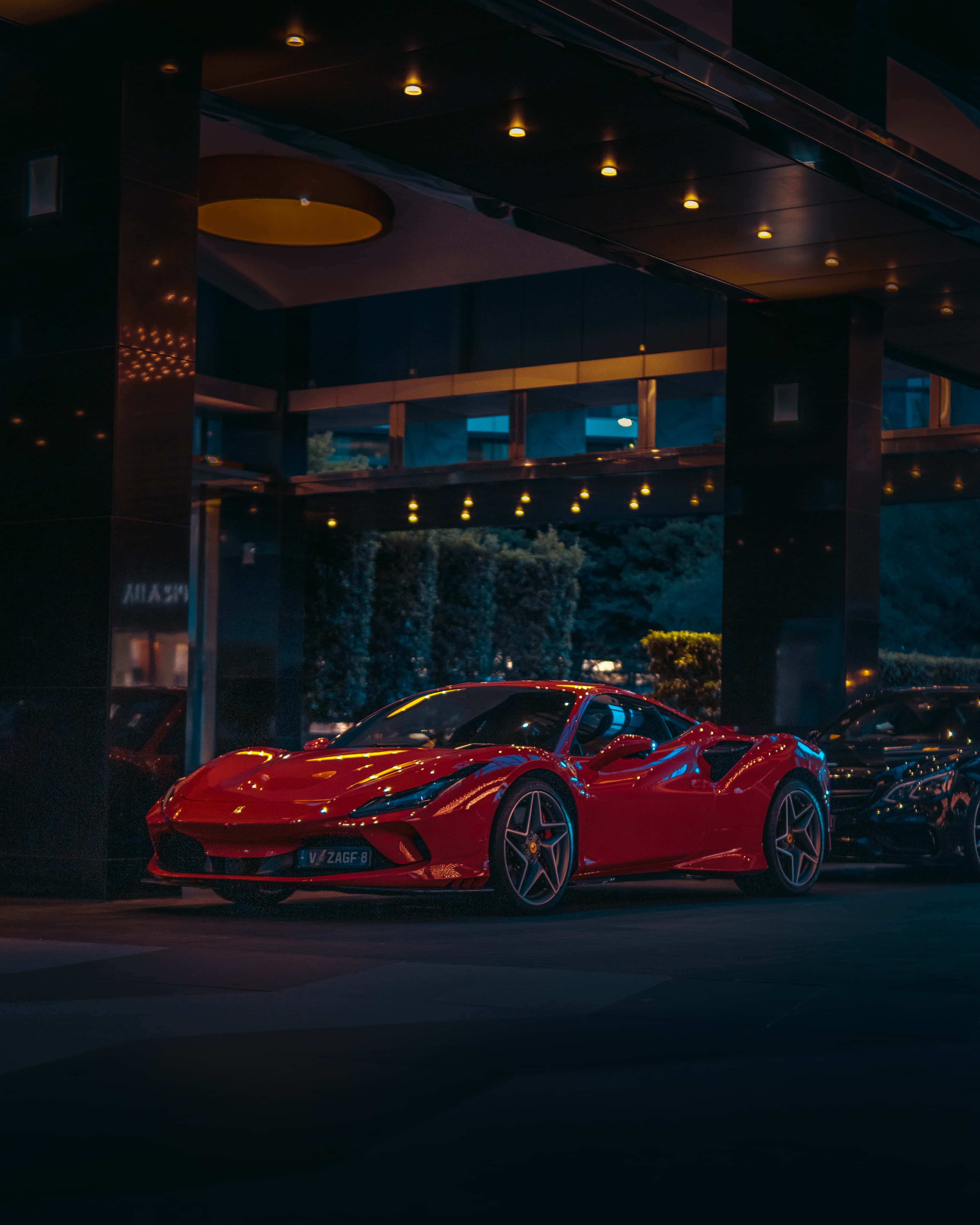Ferrari 458, iPhone X, glossy red, 4K Phone Wallpaper