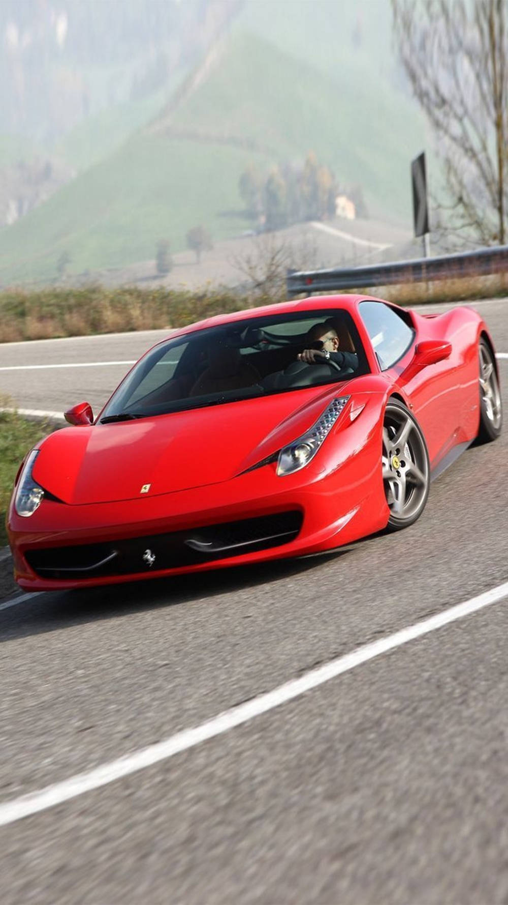 Ferrari, vibrant red, sports car, HD Phone Wallpaper