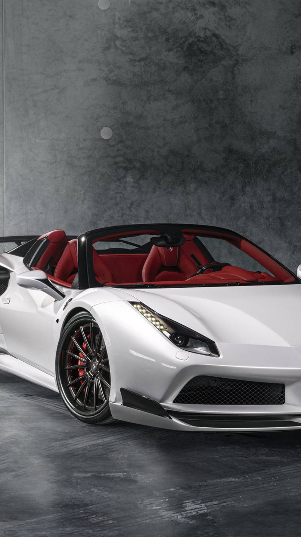 Ferrari, convertible, white, HD Phone Wallpaper