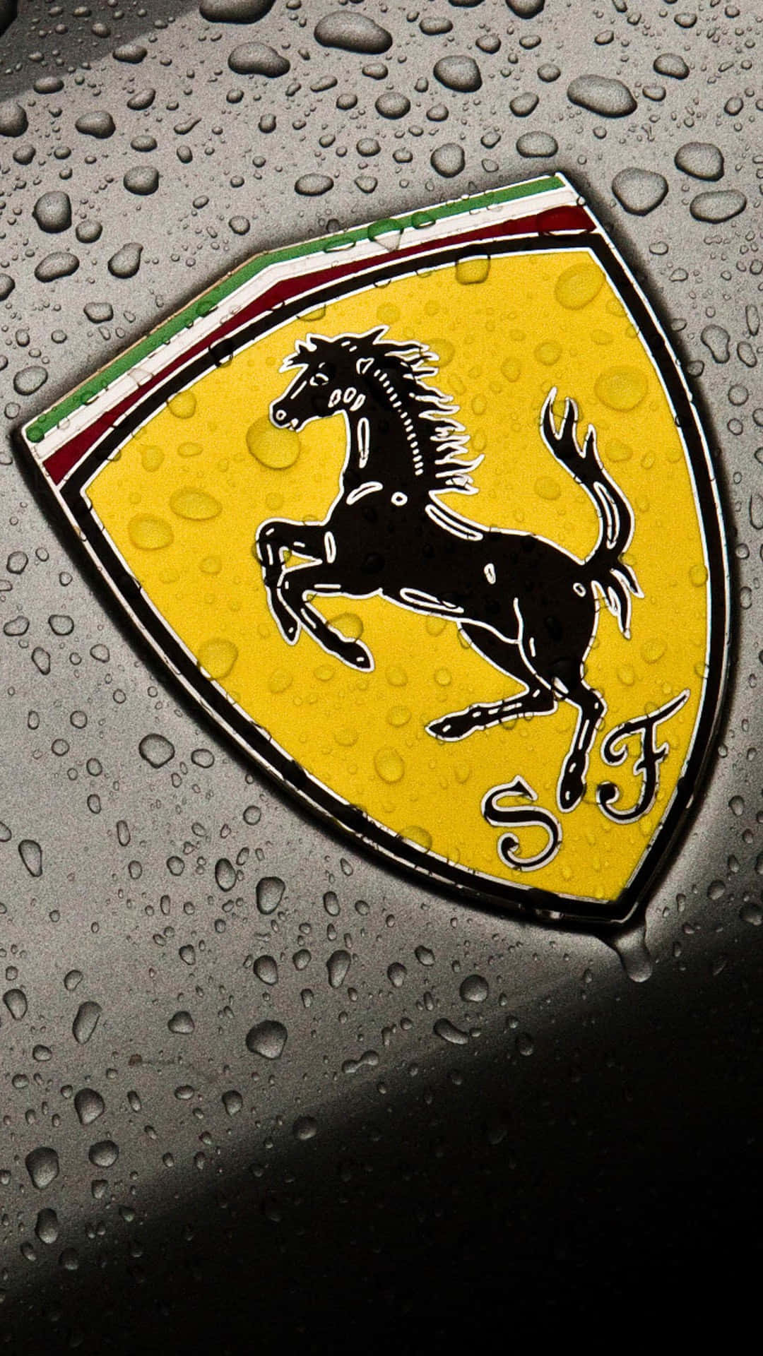 Ferrari, iPhone X, prancing black horse, Full HD Phone Wallpaper