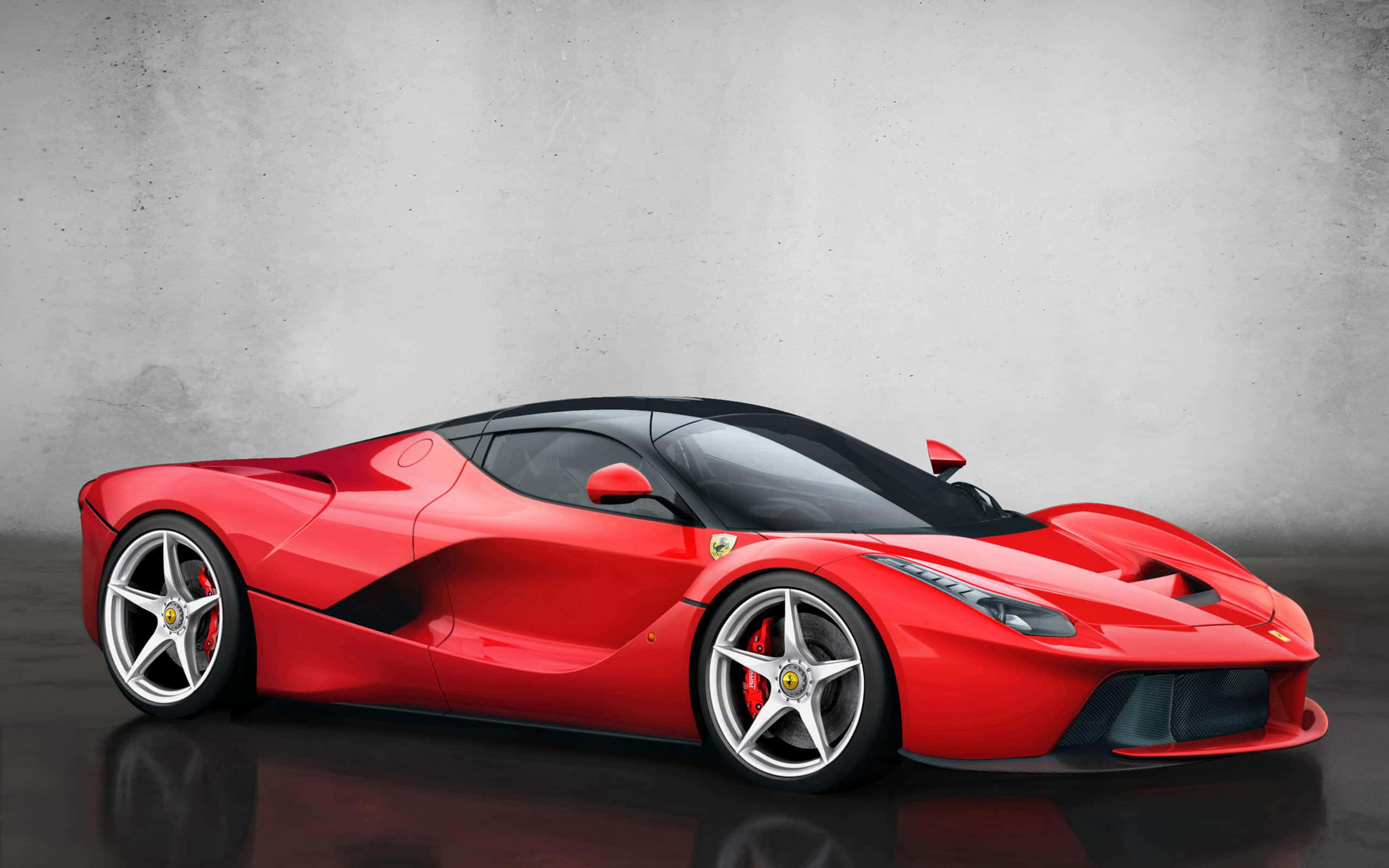 Ferrari LaFerrari, red, black accents, 2K Desktop Wallpaper
