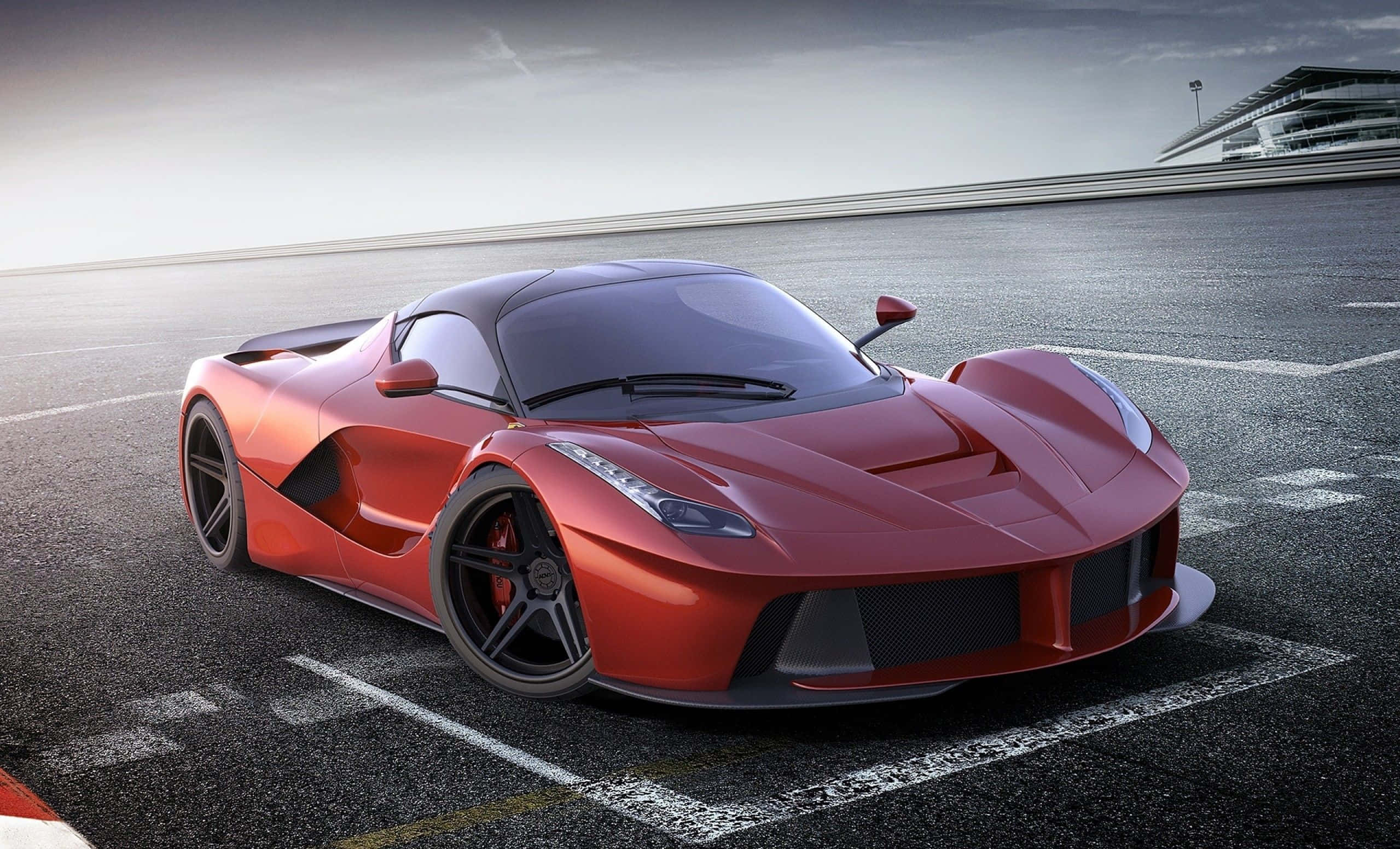 Ferrari LaFerrari, red, racetrack, Full HD Desktop Wallpaper