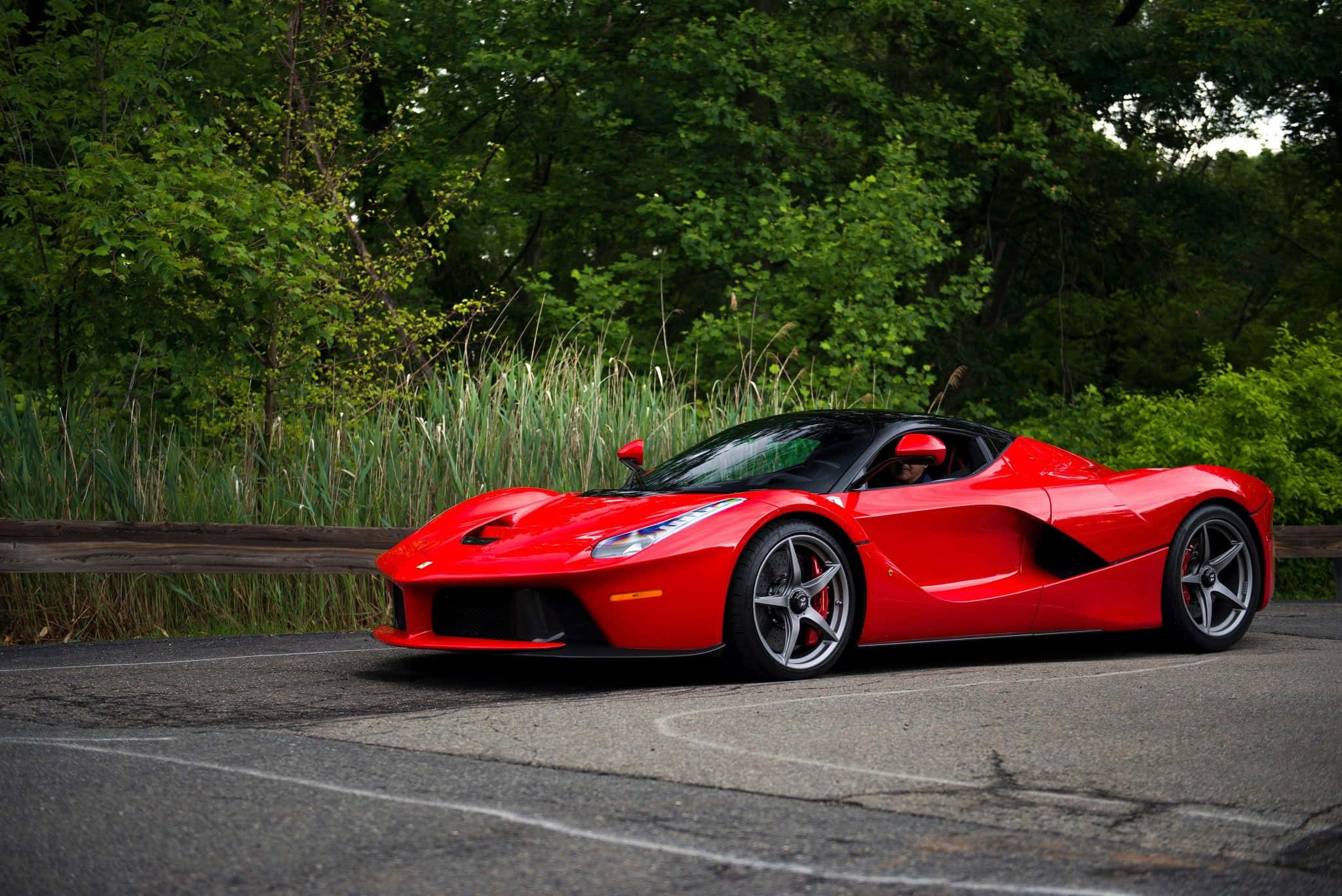 Ferrari LaFerrari, red, winding road, Full HD Desktop Wallpaper