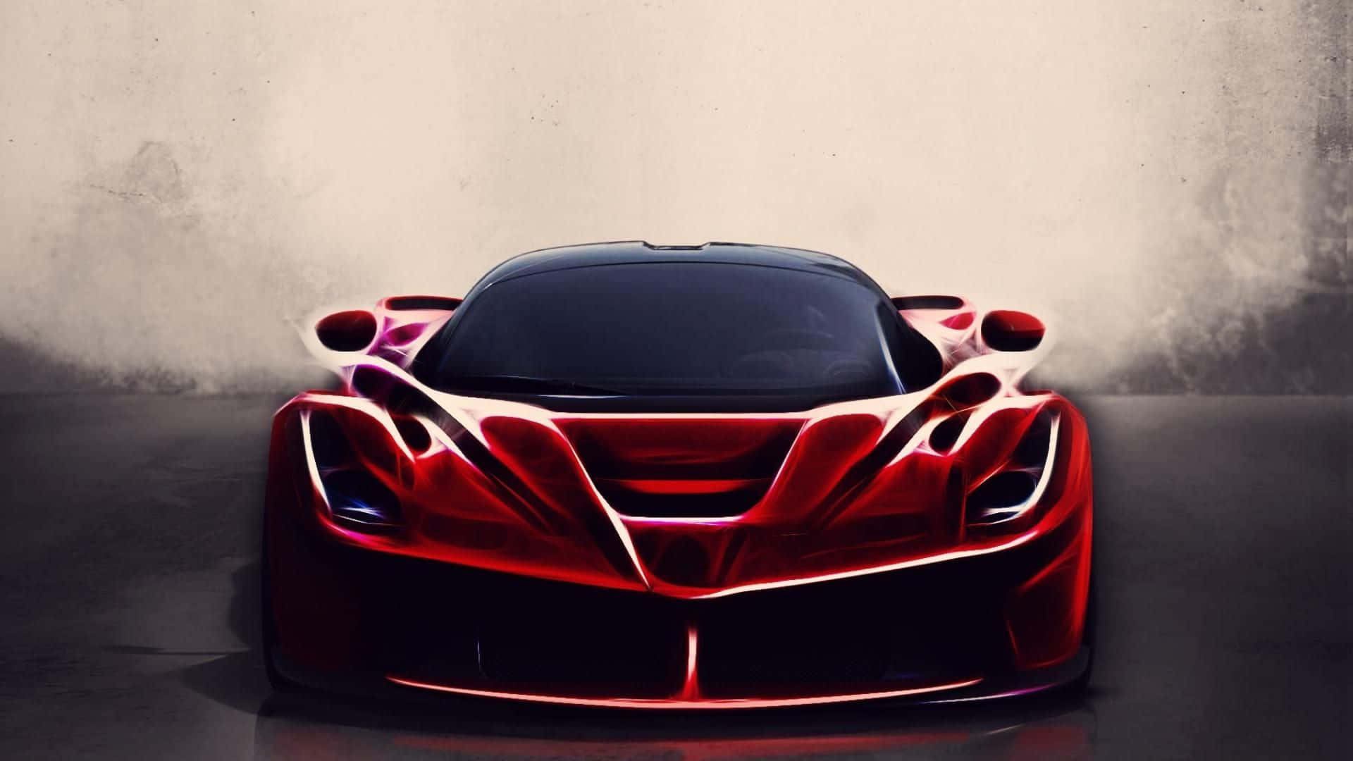 Ferrari LaFerrari, red, glowing accents, Full HD Desktop Wallpaper