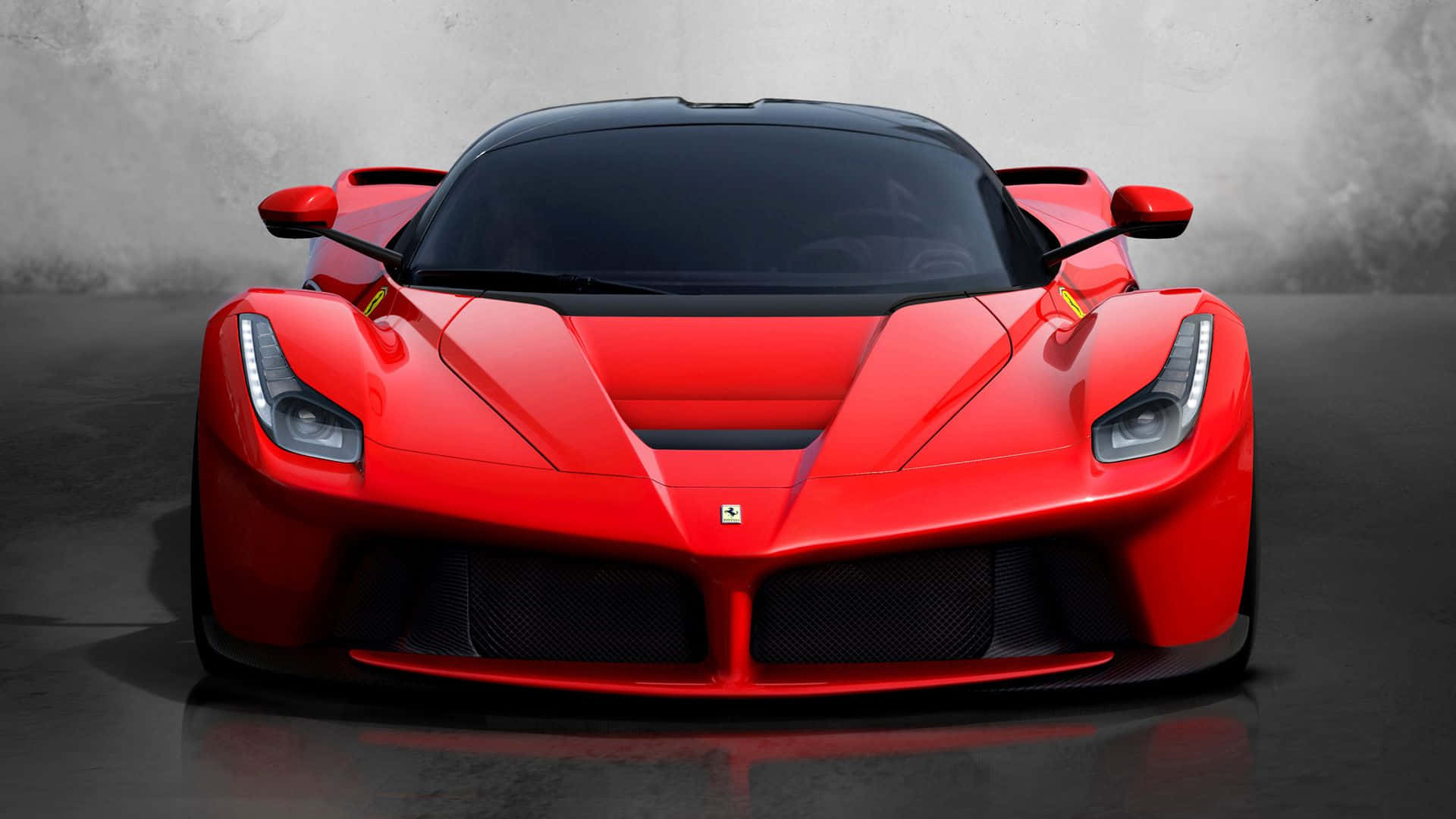 Ferrari LaFerrari, red, minimalist studio, Full HD Desktop Wallpaper