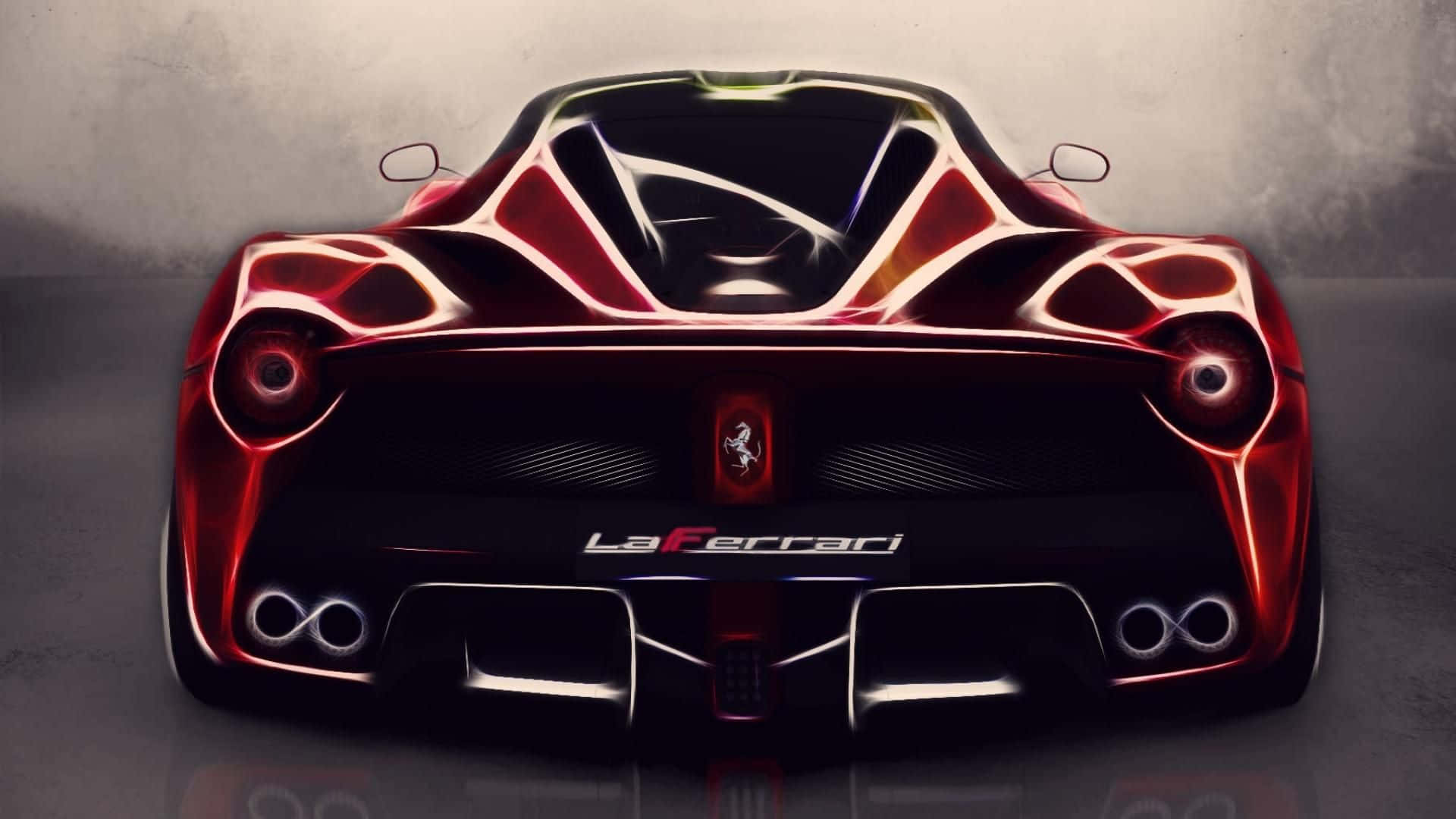 Ferrari LaFerrari, red, glowing accents, Full HD Desktop Wallpaper