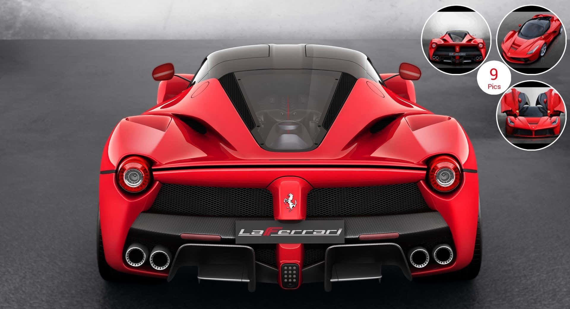 Ferrari LaFerrari, red, rear view, Full HD Desktop Wallpaper