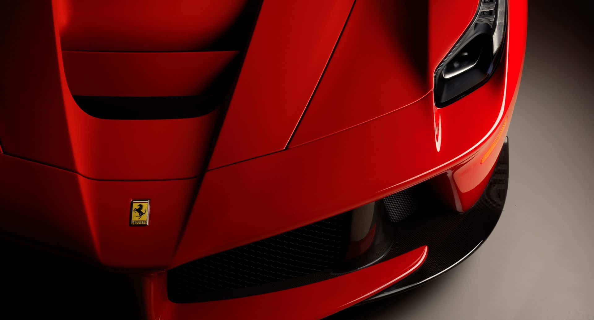 Ferrari LaFerrari, glossy red, black grille, Full HD Desktop Wallpaper