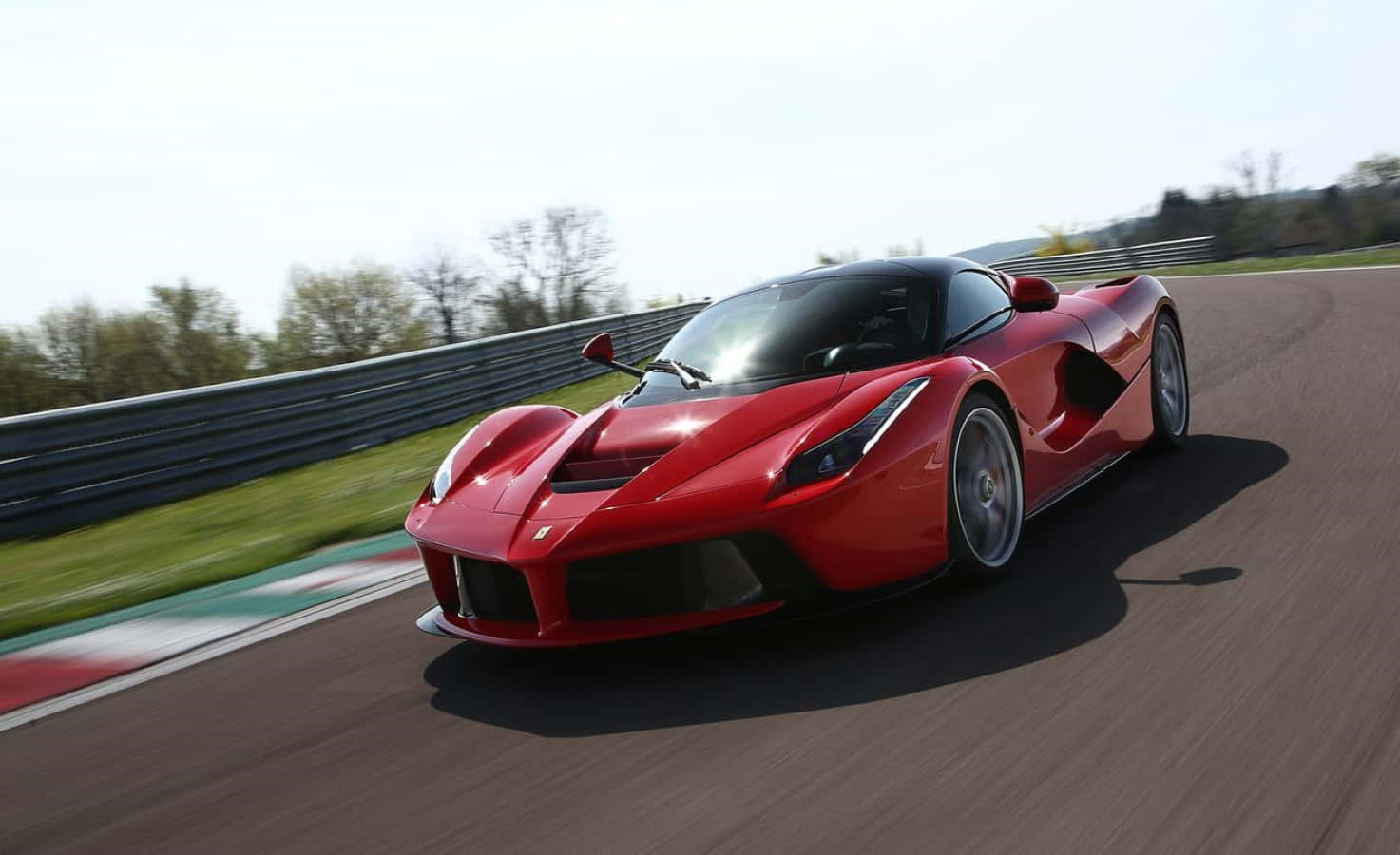 Ferrari LaFerrari, red, racetrack, HD Desktop Wallpaper