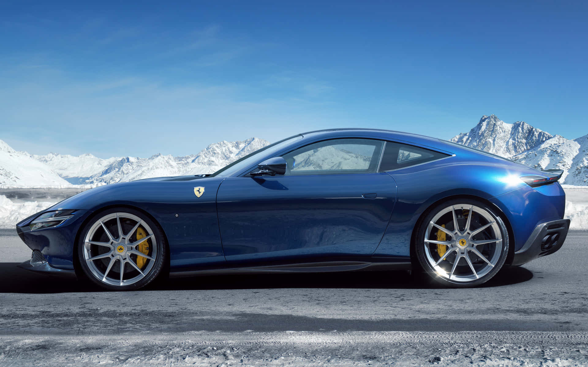 Ferrari Roma, blue, sunlight, Full HD Desktop Wallpaper