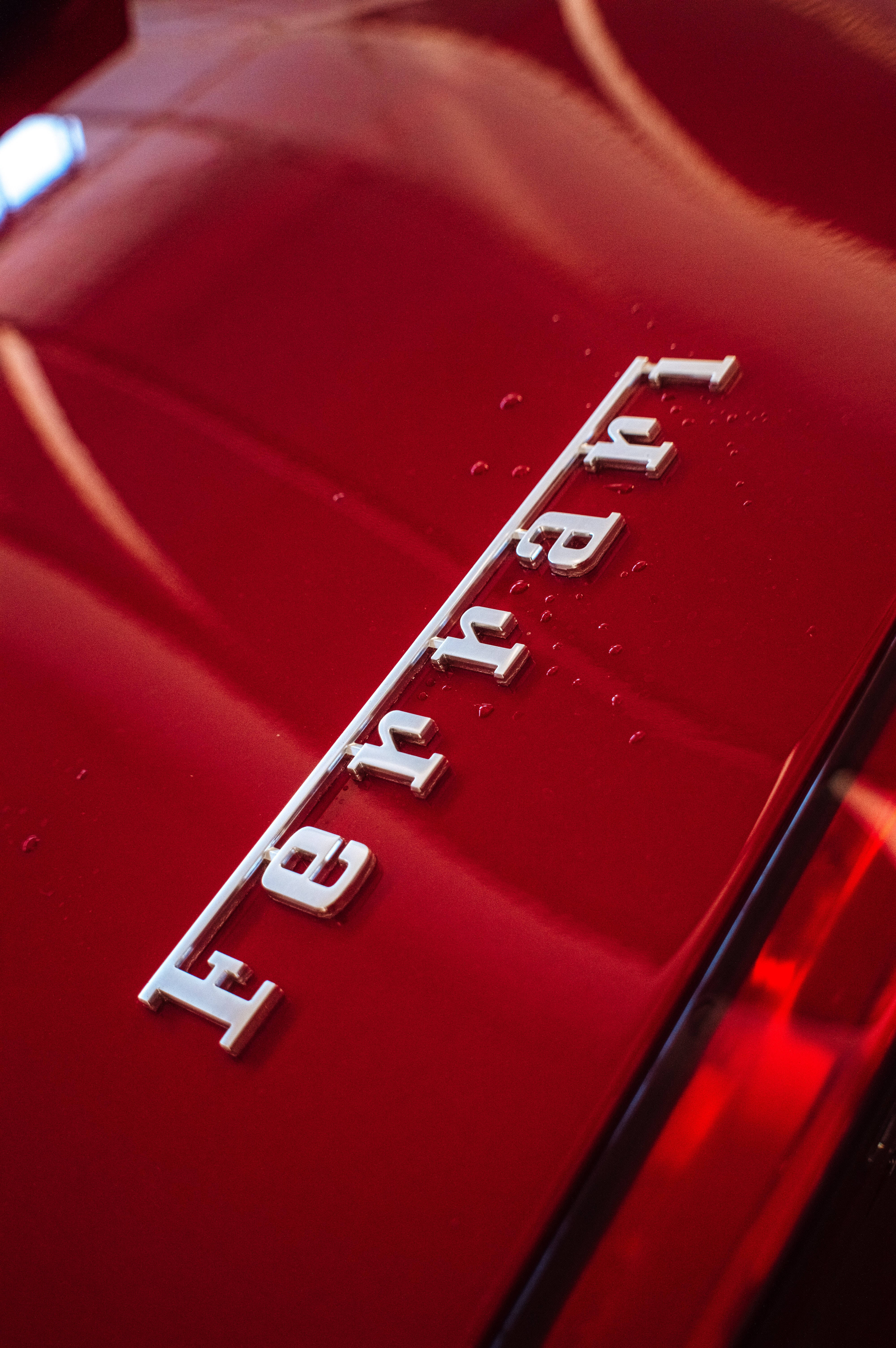 Ferrari, shiny red, emblem, 5K Phone Wallpaper