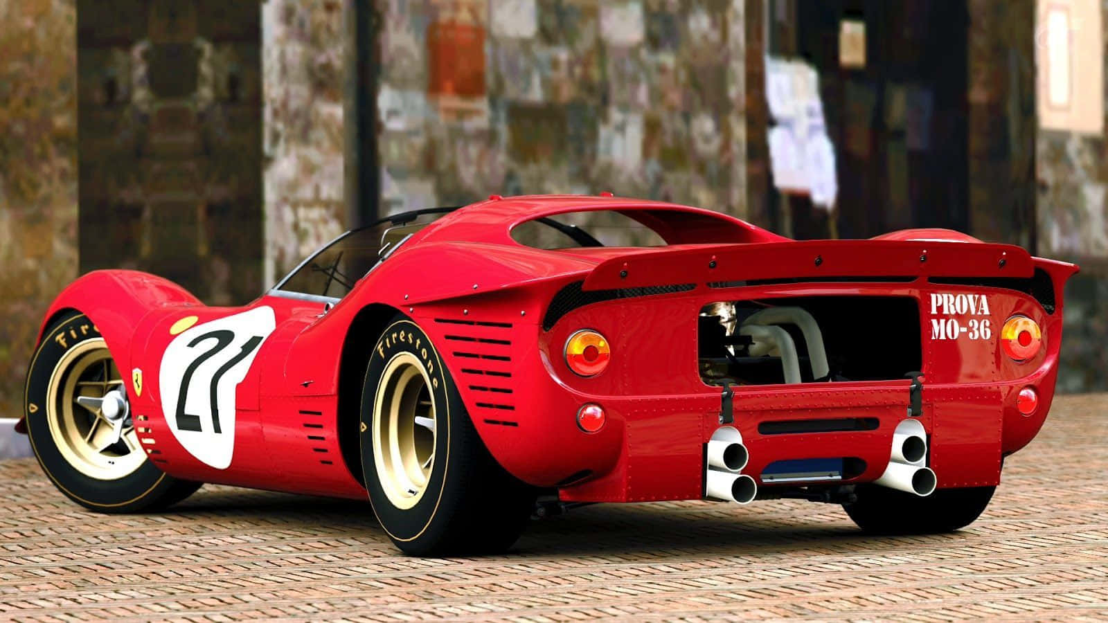 Ferrari 330, ducktail spoiler, vibrant red, HD Desktop Wallpaper