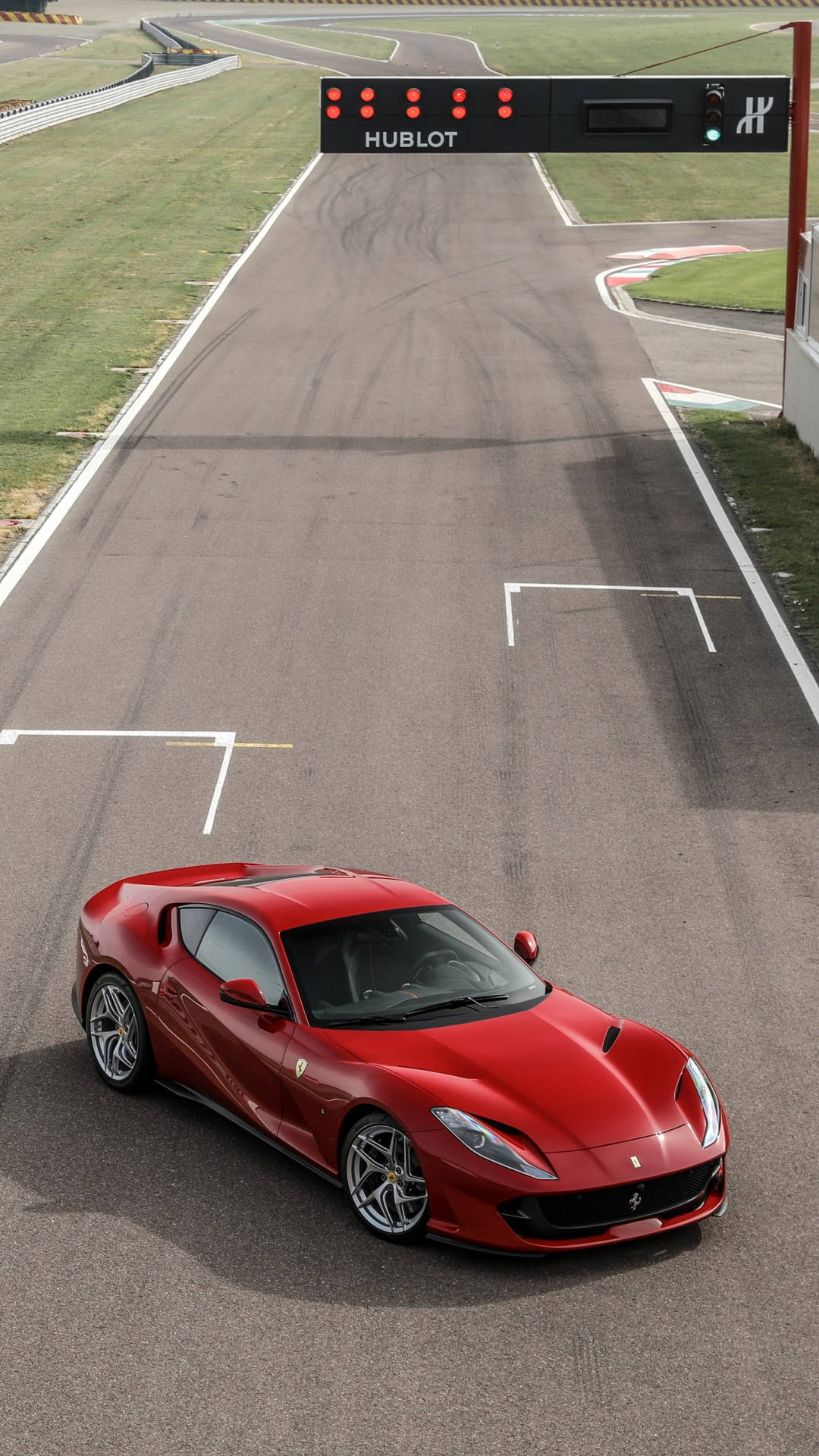 812 Superfast, Ferrari, glossy red, Full HD Phone Wallpaper