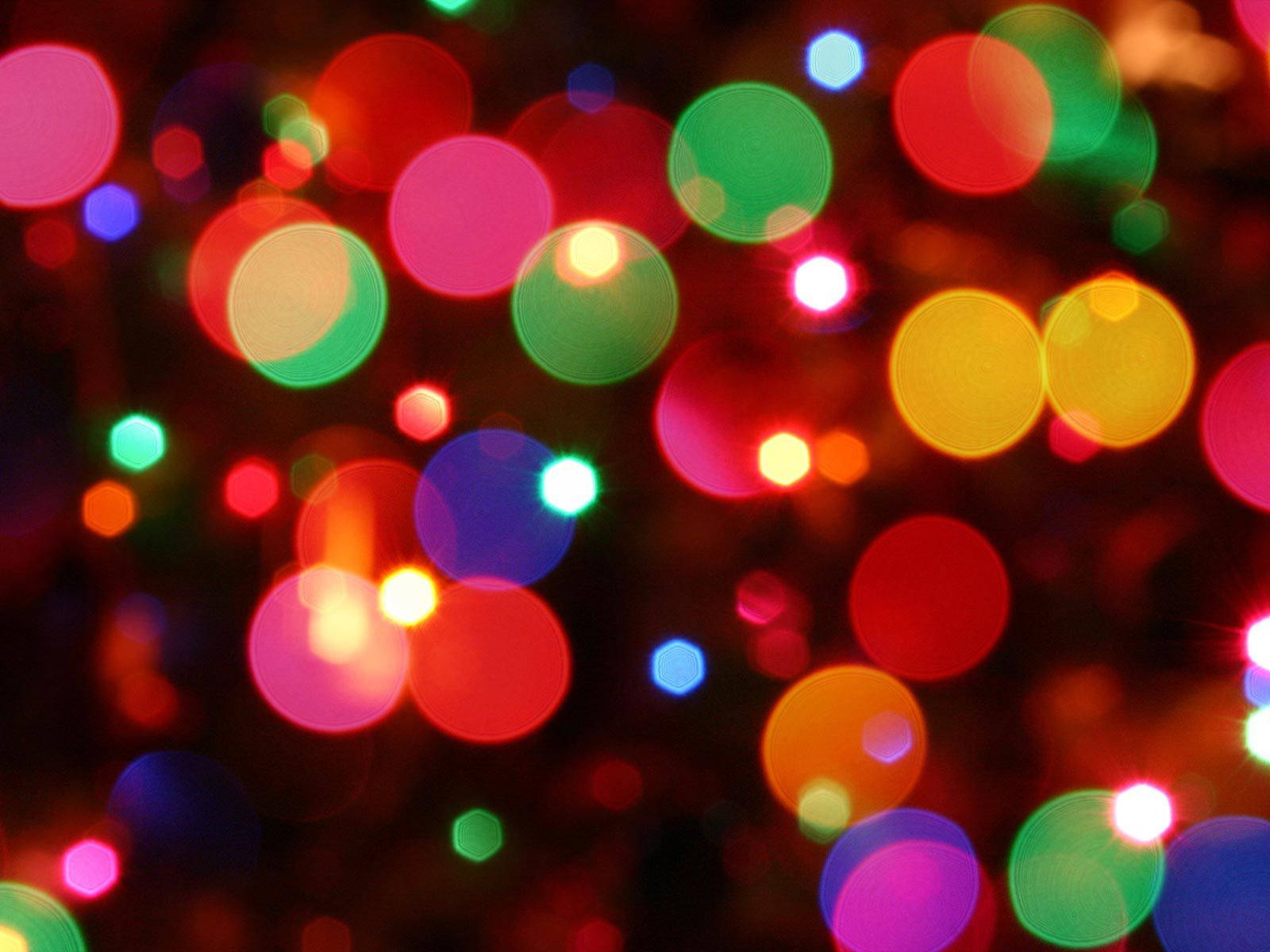 colorful festive christmas lights, bokeh shot, red green blue and yellow, HD Desktop Wallpaper